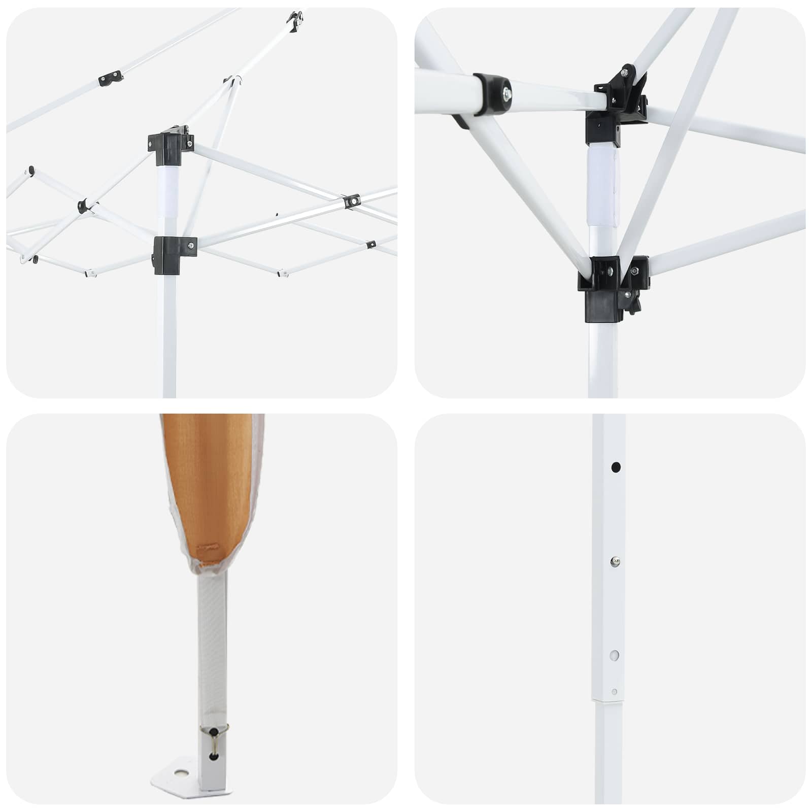 Pop-up Partyzelt 192 x 192 x 245 cm Beige
