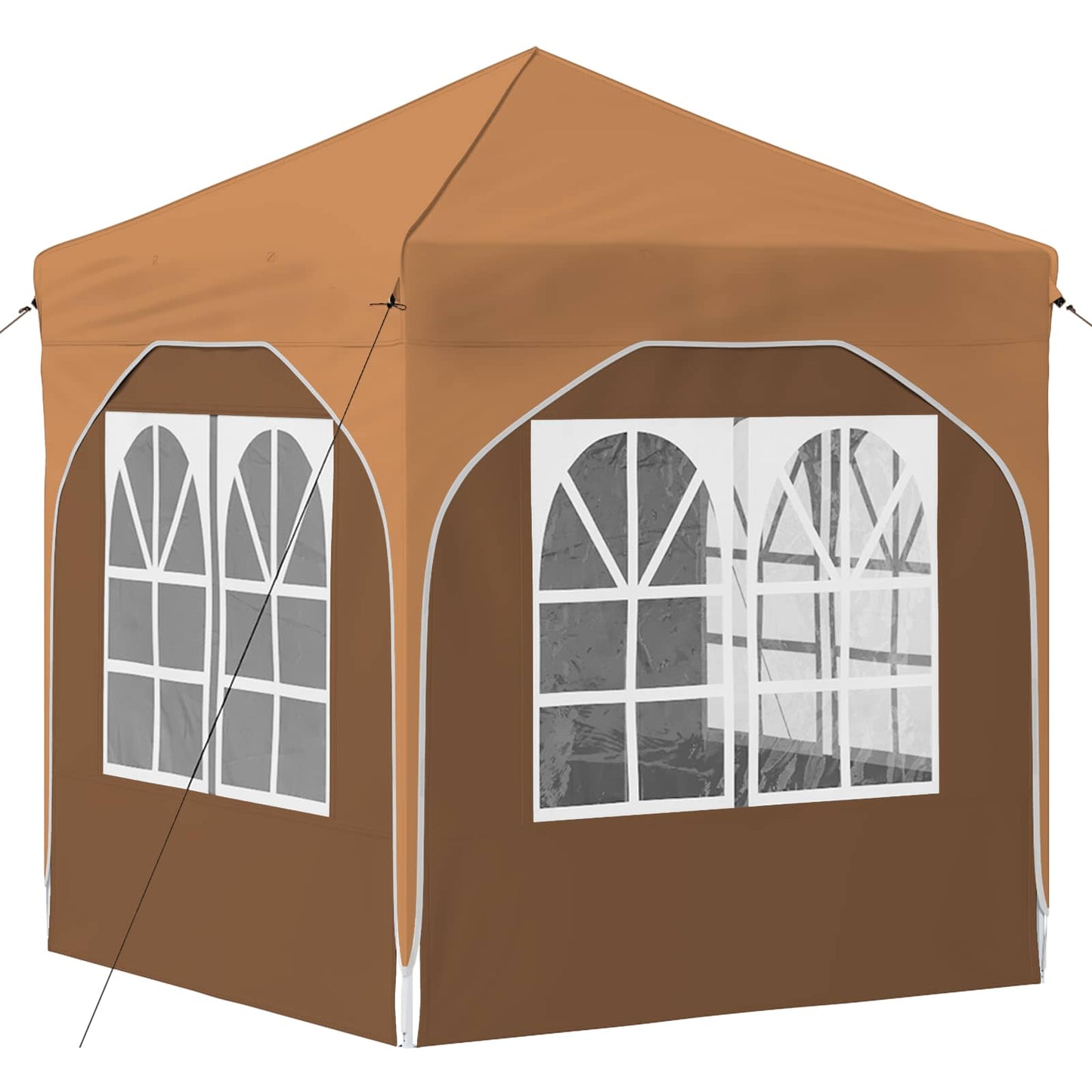Pop-up Partyzelt 192 x 192 x 245 cm Beige