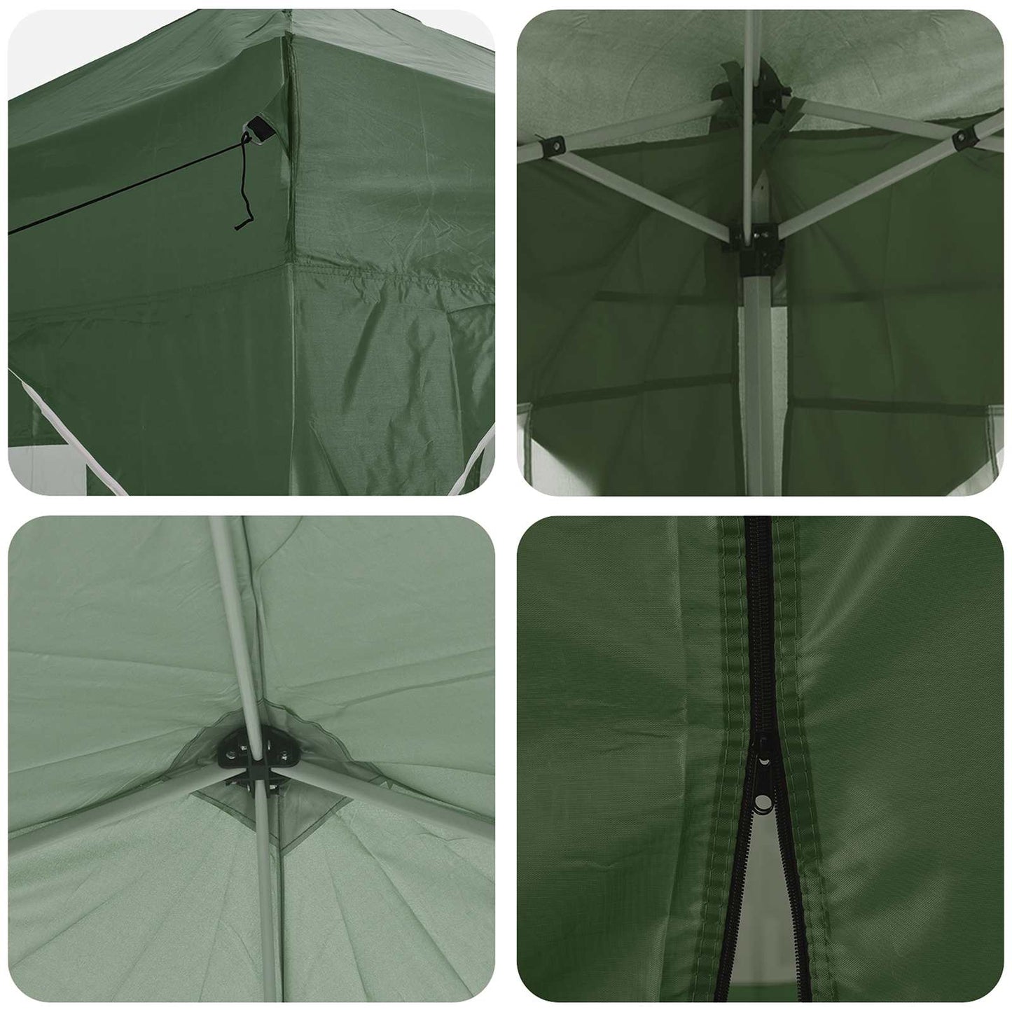 Pop-up Partyzelt 192 x 192 x 245 cm Grün