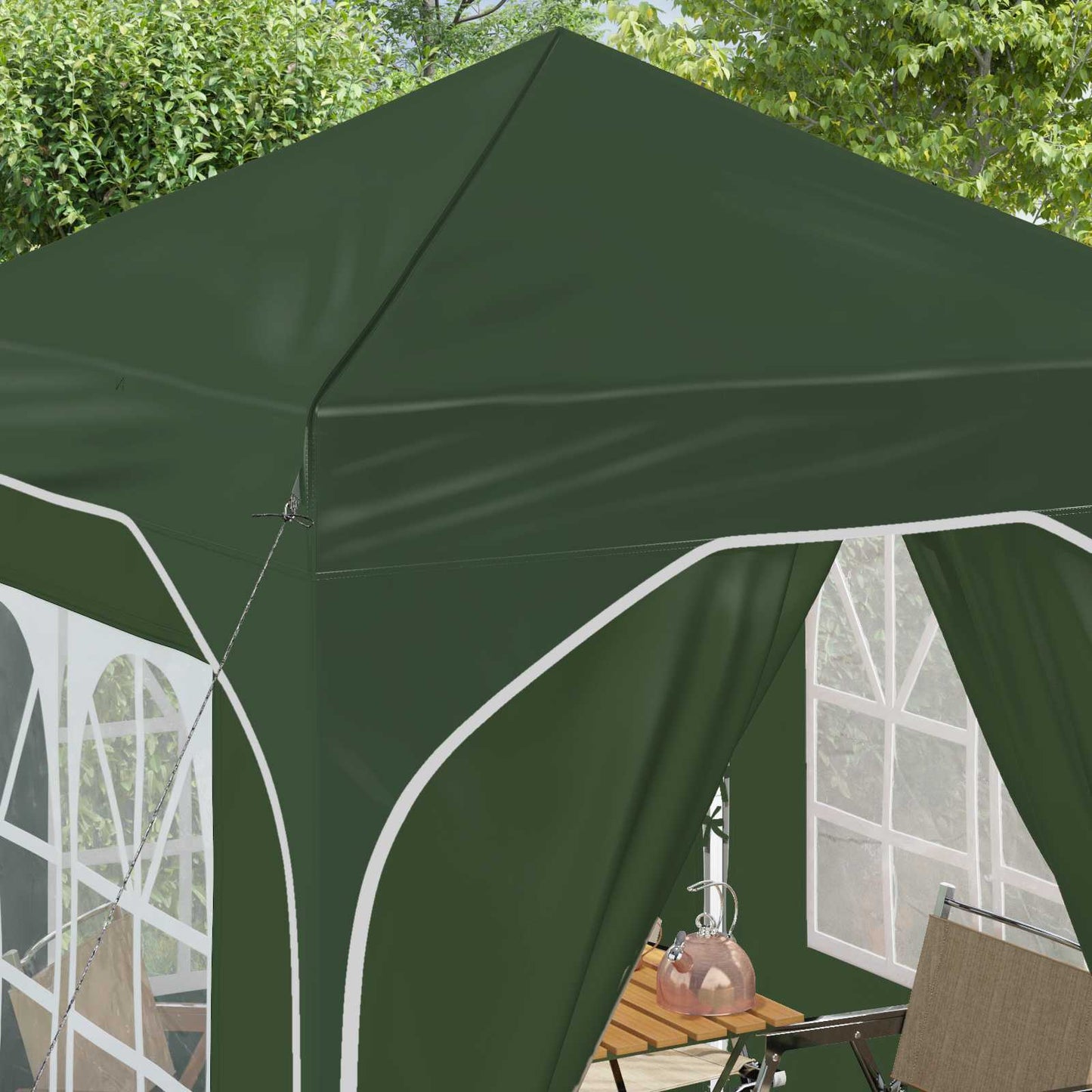 Pop-up Partyzelt 192 x 192 x 245 cm Grün