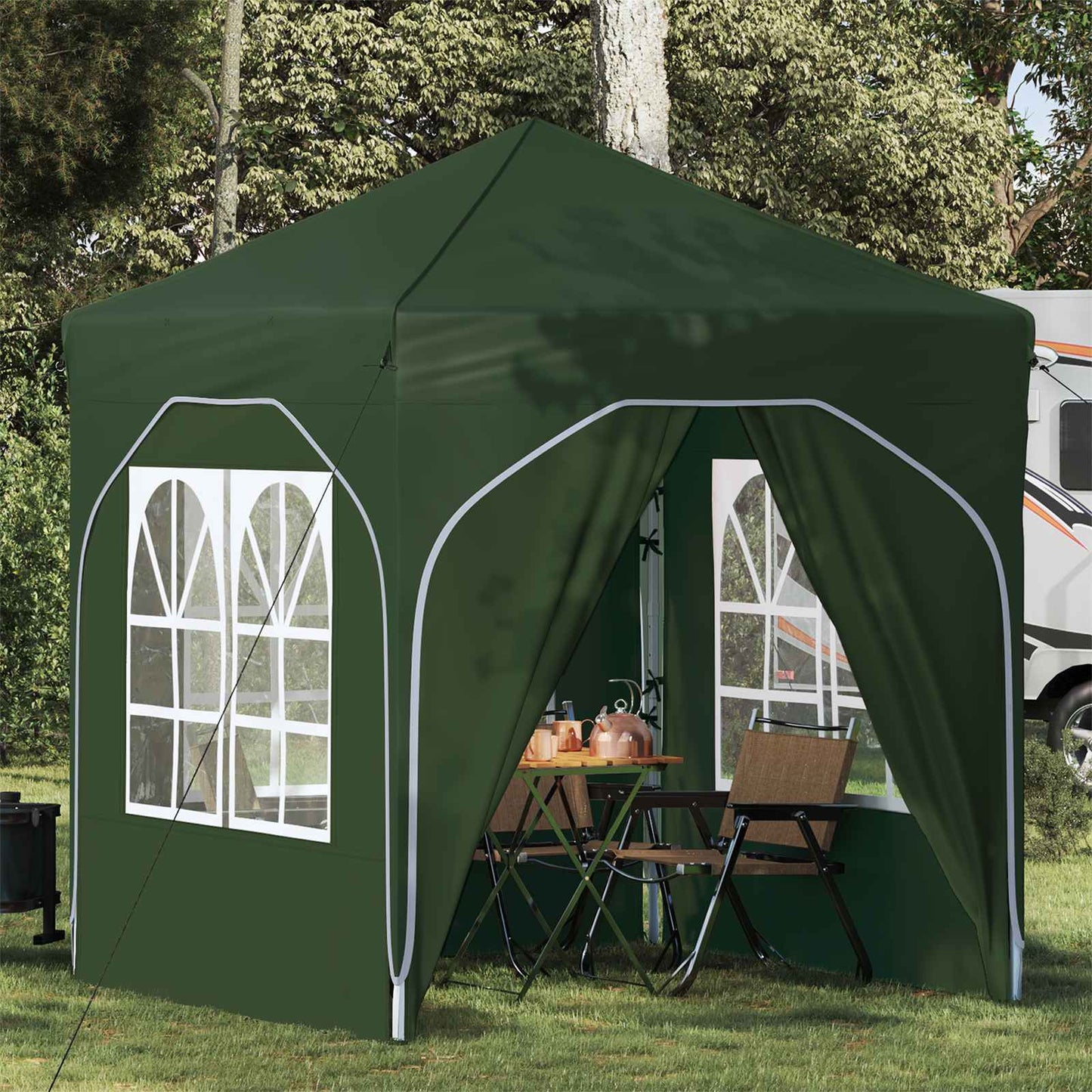 Pop-up Partyzelt 192 x 192 x 245 cm Grün