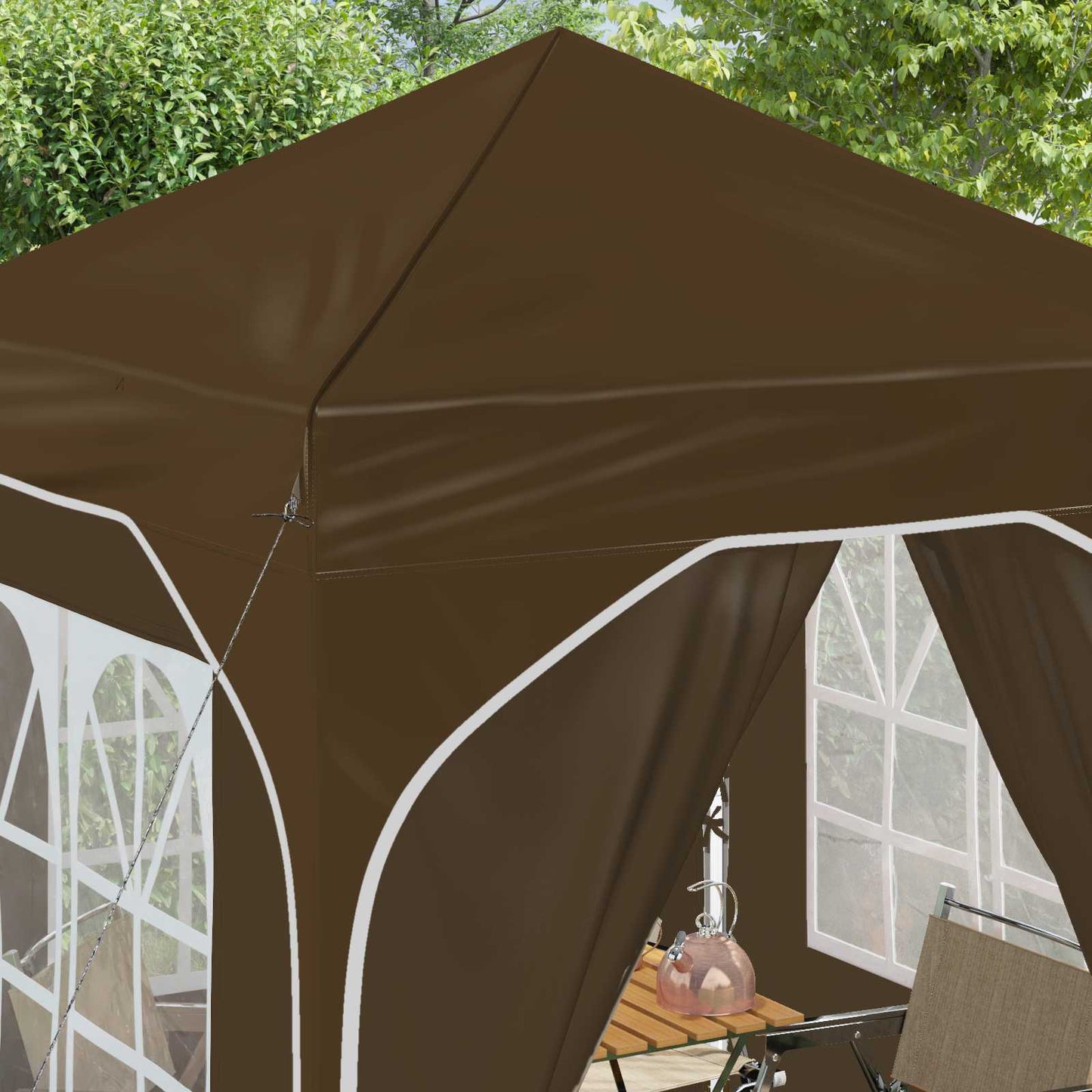 Pop-up Partyzelt 192 x 192 x 245 cm Taupe