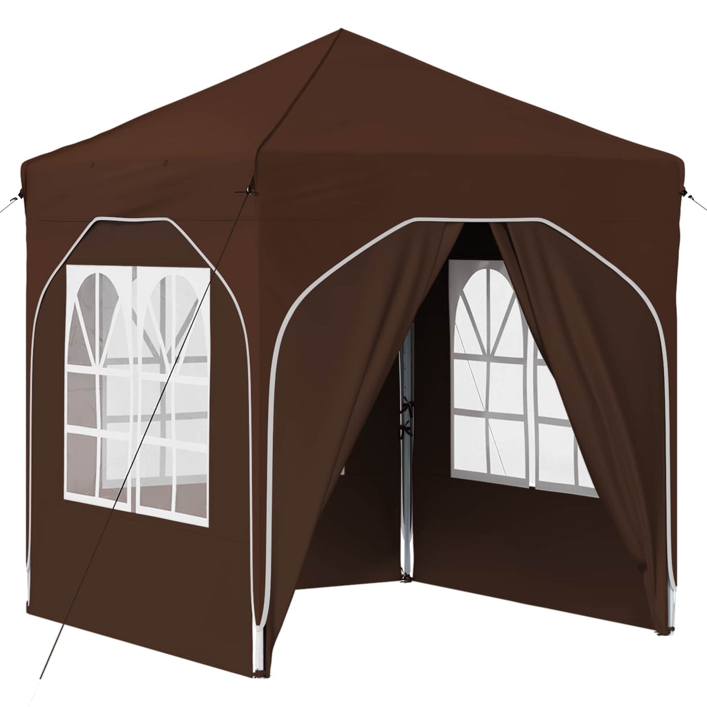 Pop-up Partyzelt 192 x 192 x 245 cm Braun