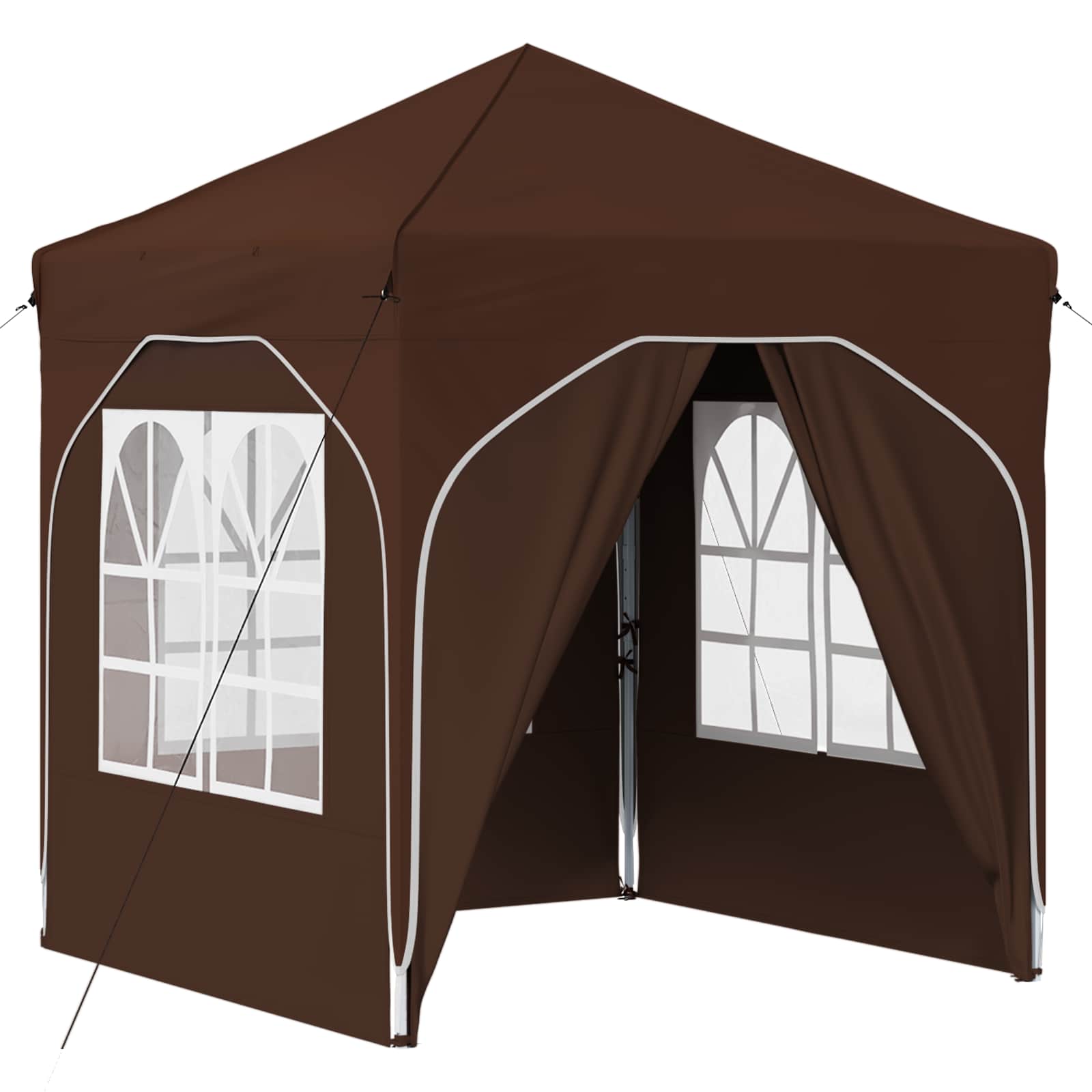 Pop-up Partyzelt 192 x 192 x 245 cm Braun