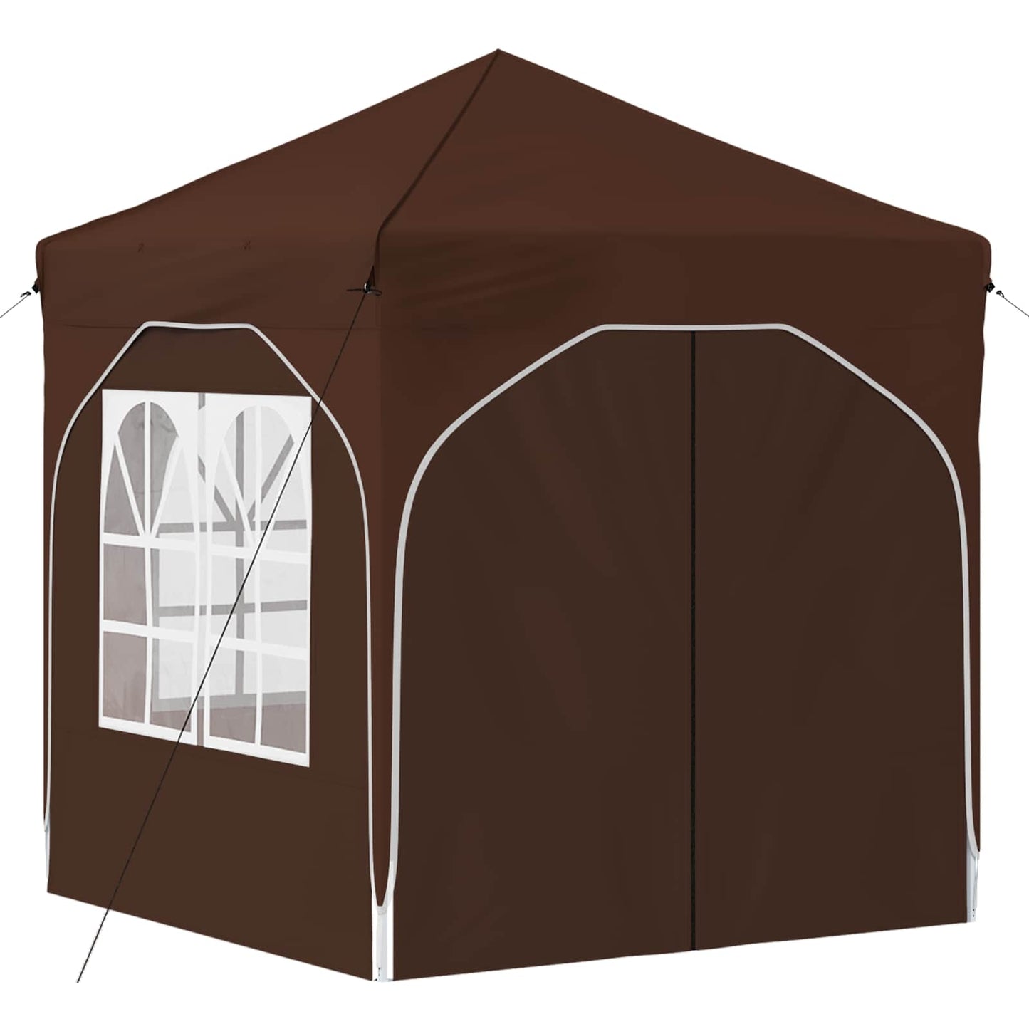 Pop-up Partyzelt 192 x 192 x 245 cm Braun