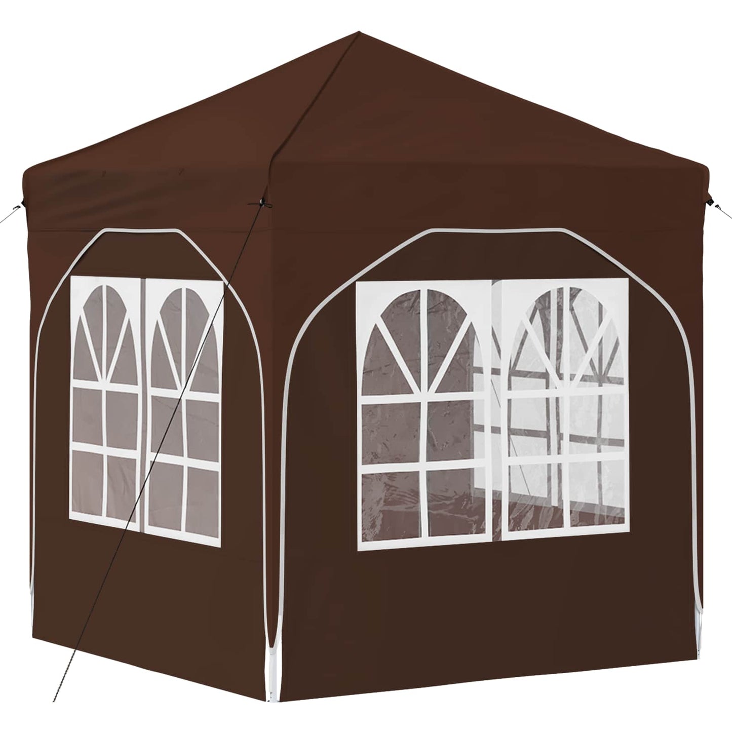 Pop-up Partyzelt 192 x 192 x 245 cm Braun
