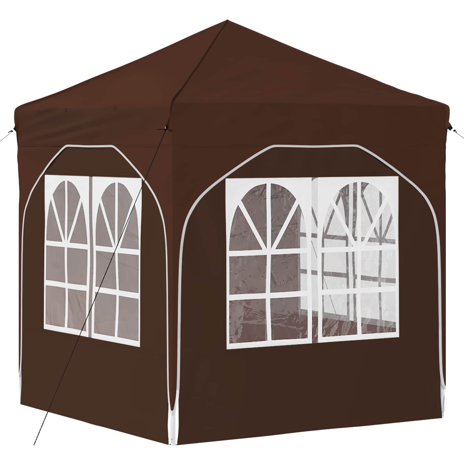 Pop-up Partyzelt 192 x 192 x 245 cm Braun