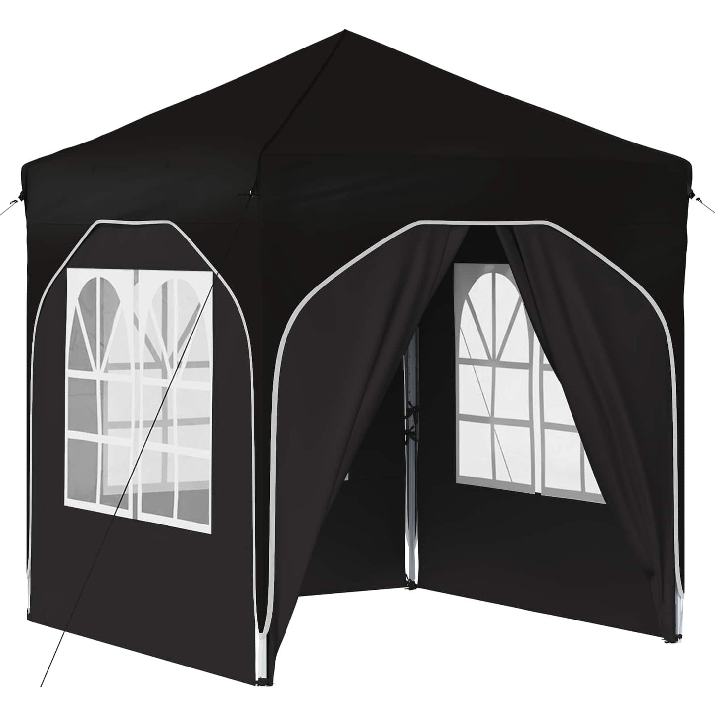 Pop-up Partyzelt 192 x 192 x 245 cm Schwarz