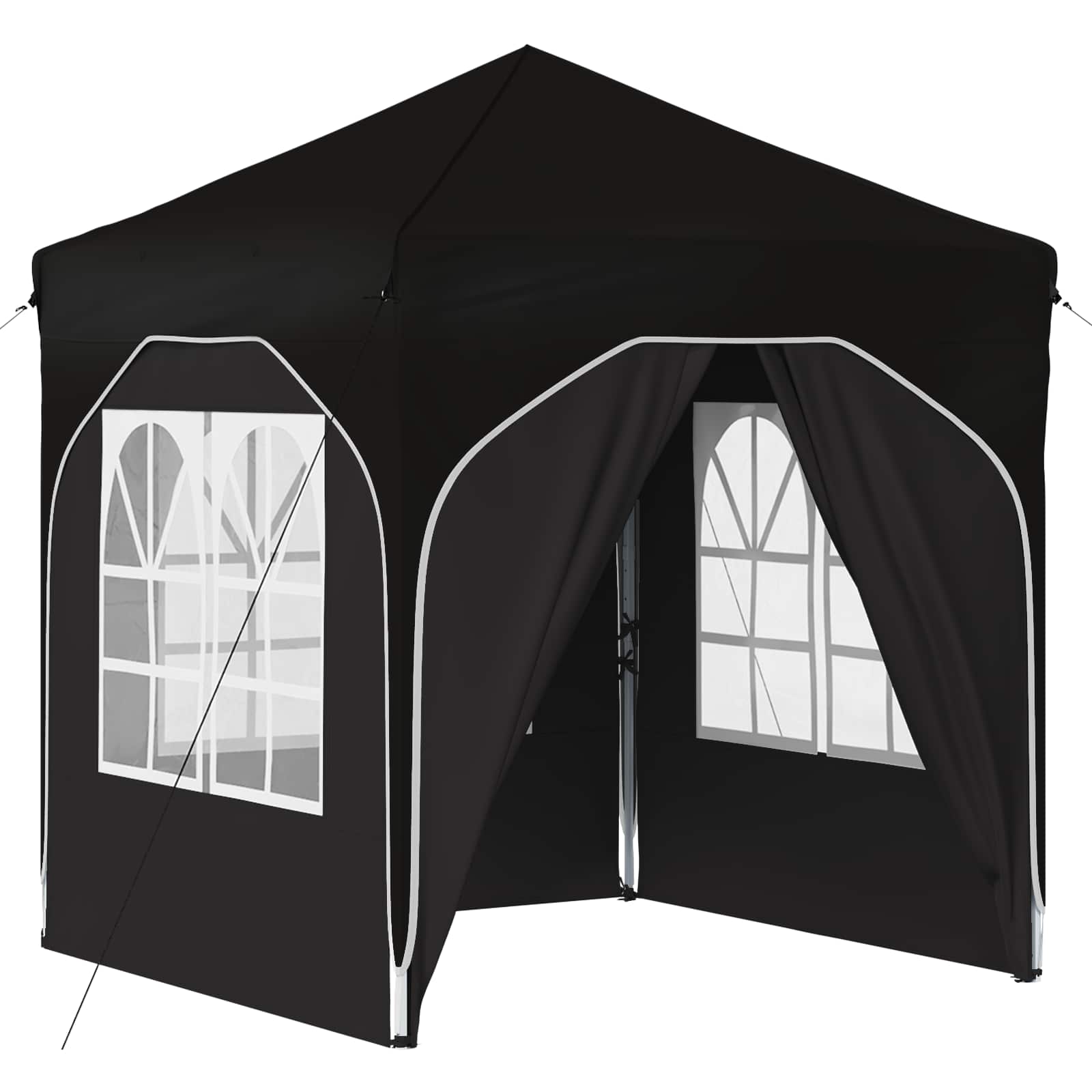 Pop-up Partyzelt 192 x 192 x 245 cm Schwarz