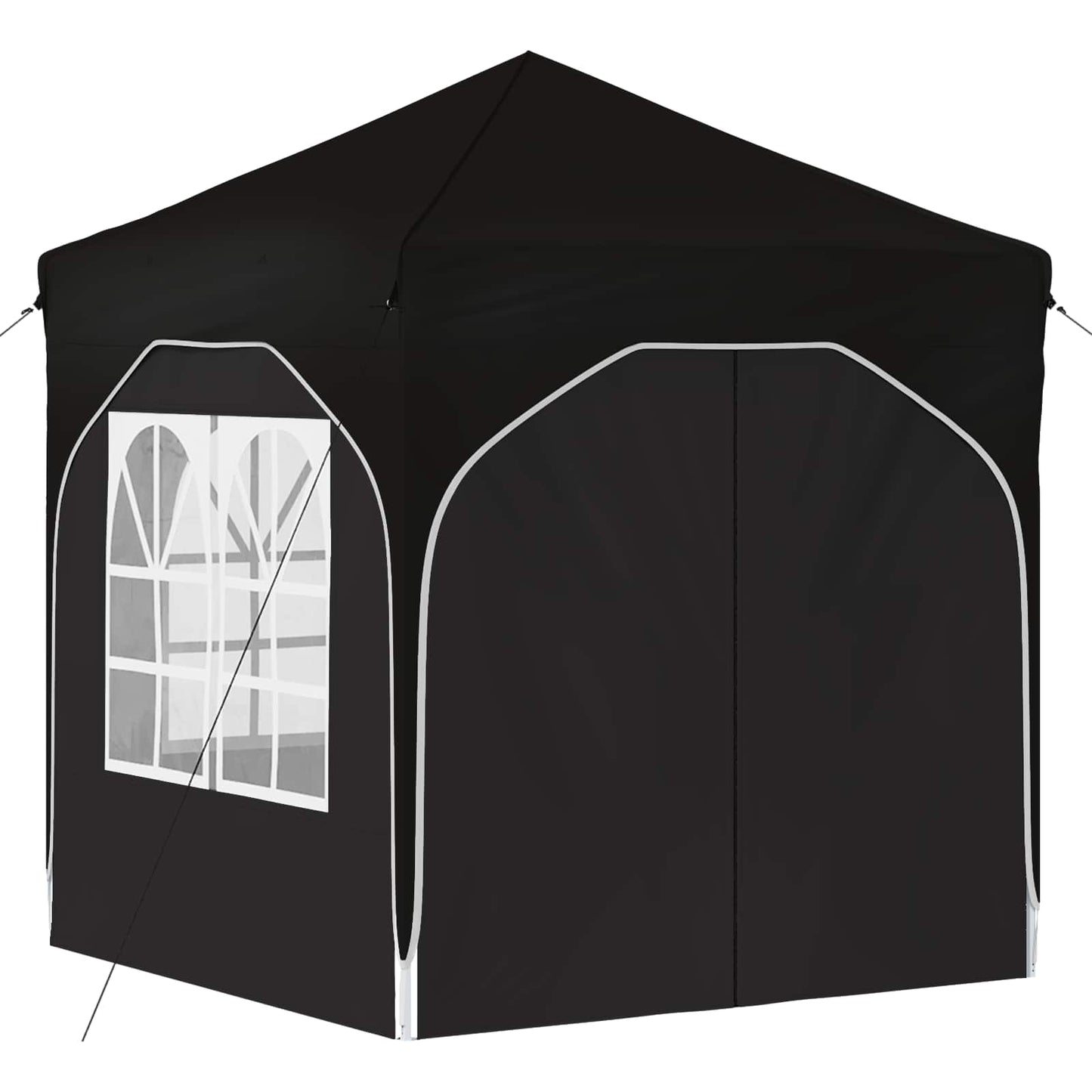 Pop-up Partyzelt 192 x 192 x 245 cm Schwarz