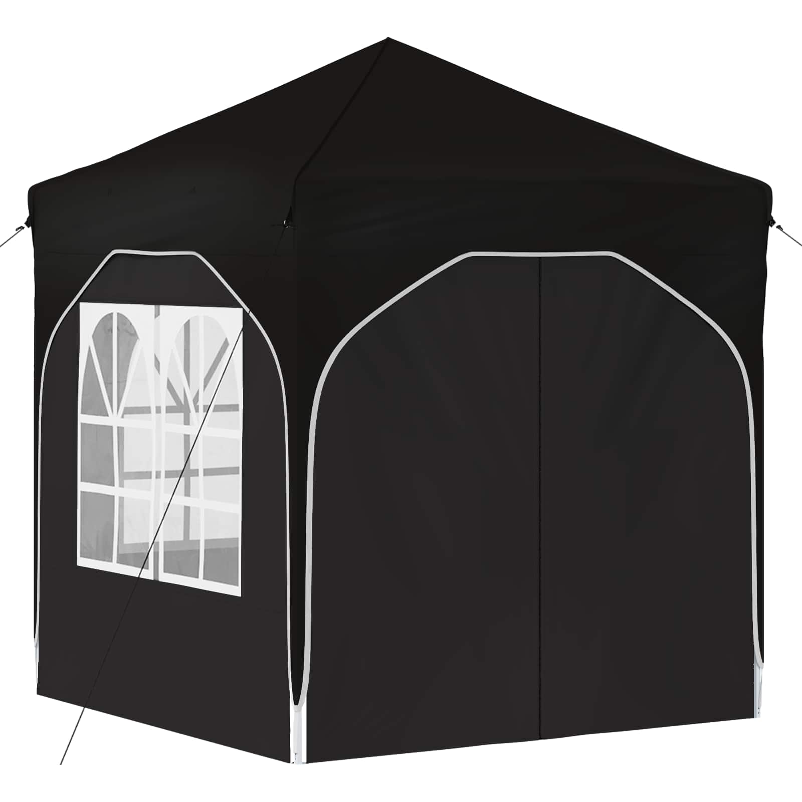 Pop-up Partyzelt 192 x 192 x 245 cm Schwarz