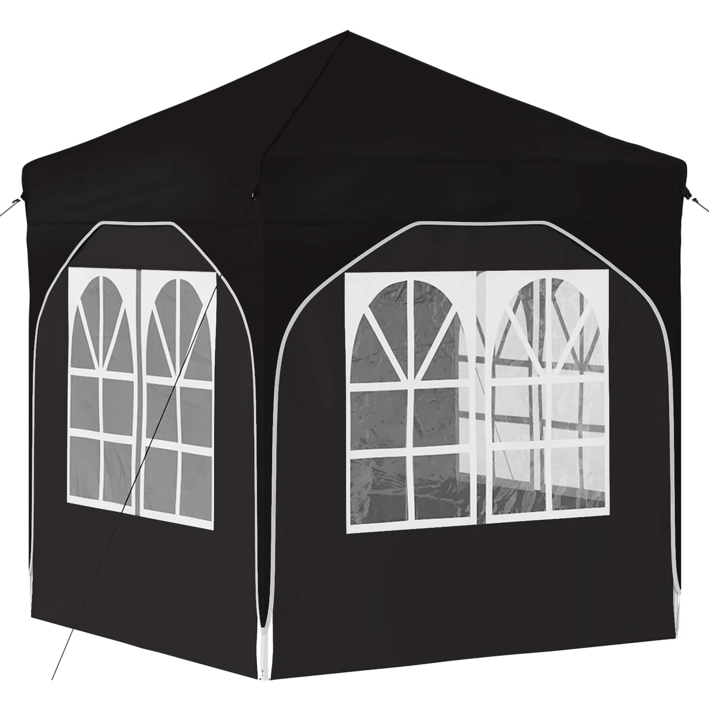 Pop-up Partyzelt 192 x 192 x 245 cm Schwarz