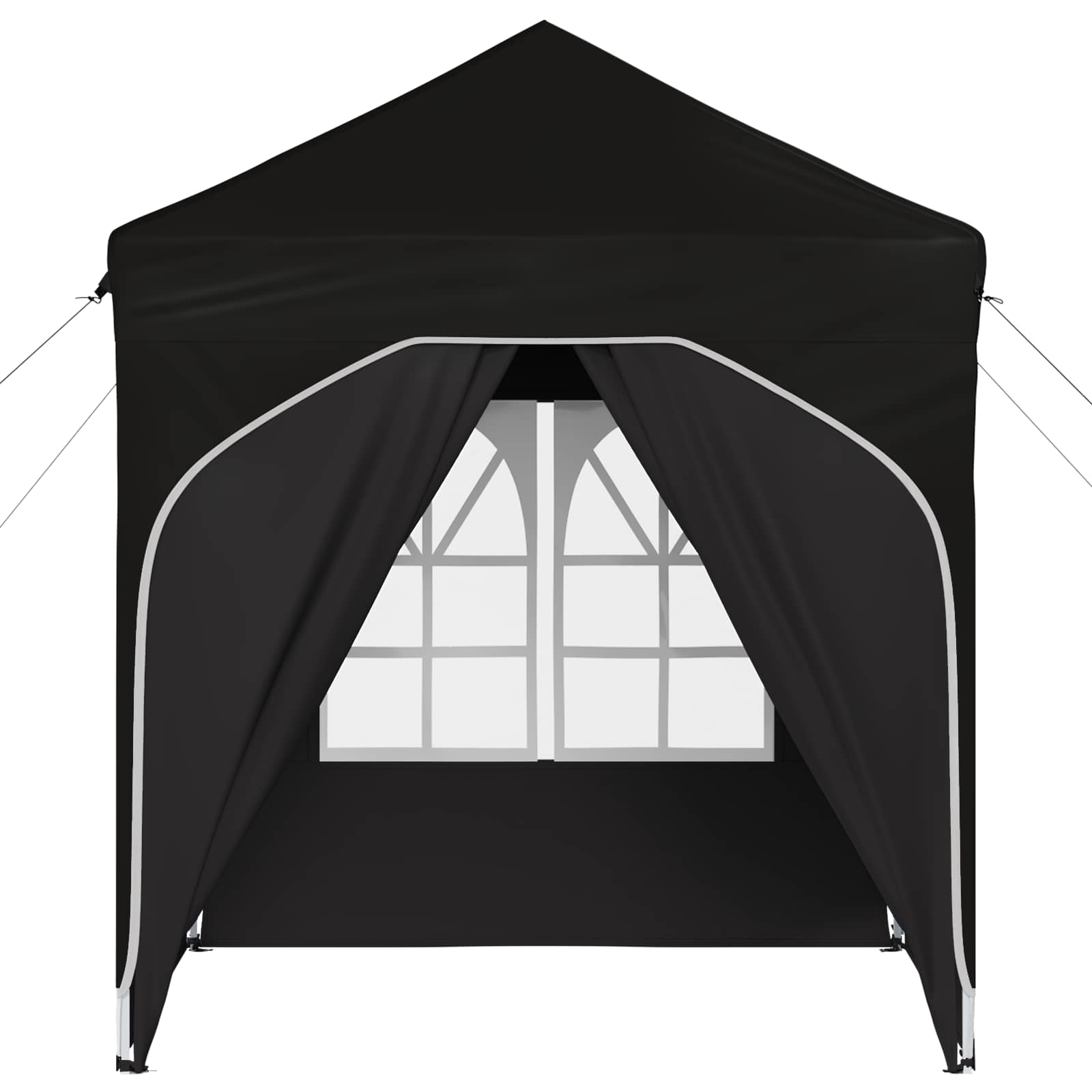 Pop-up Partyzelt 192 x 192 x 245 cm Schwarz