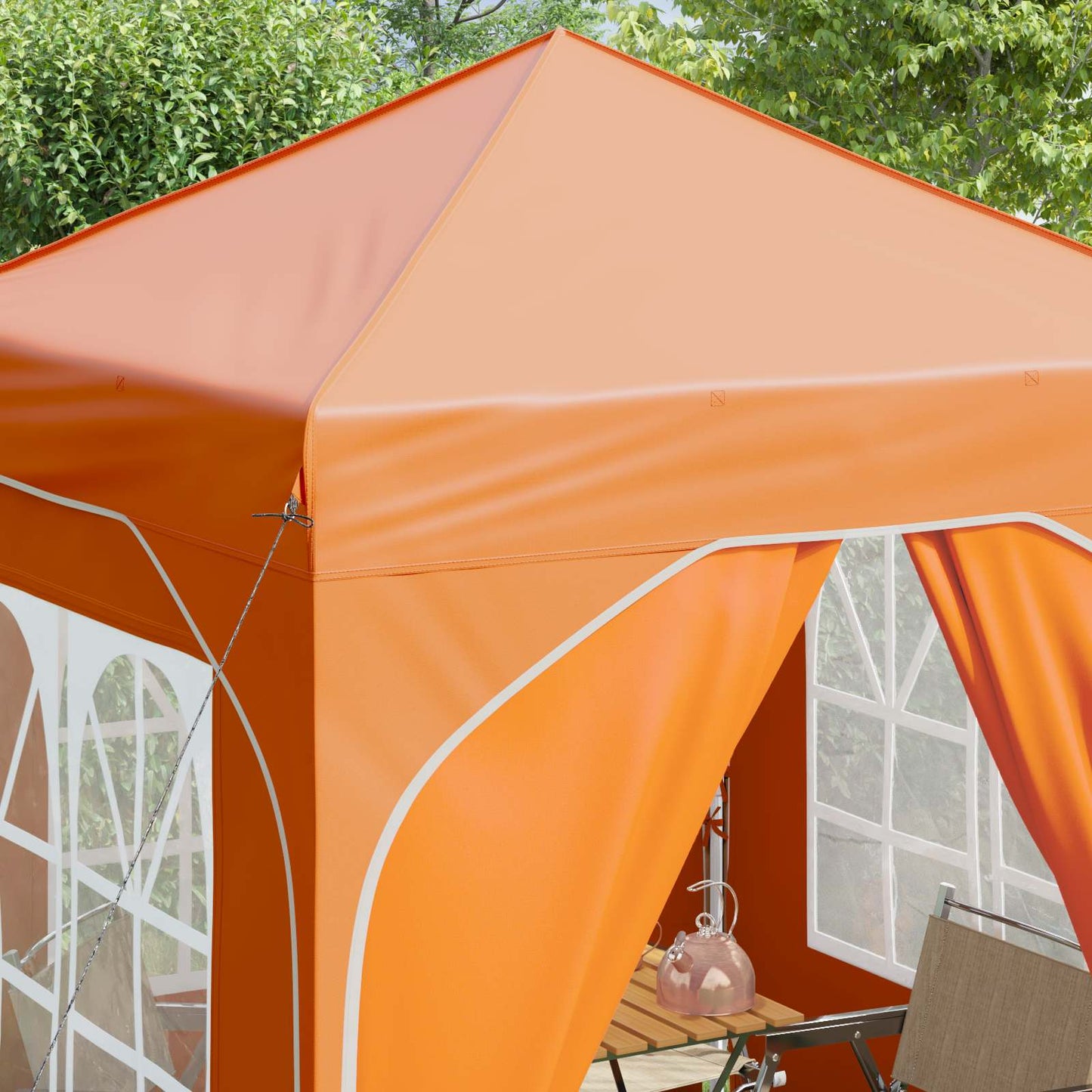 Pop-up Partyzelt 192 x 192 x 245 cm Orange