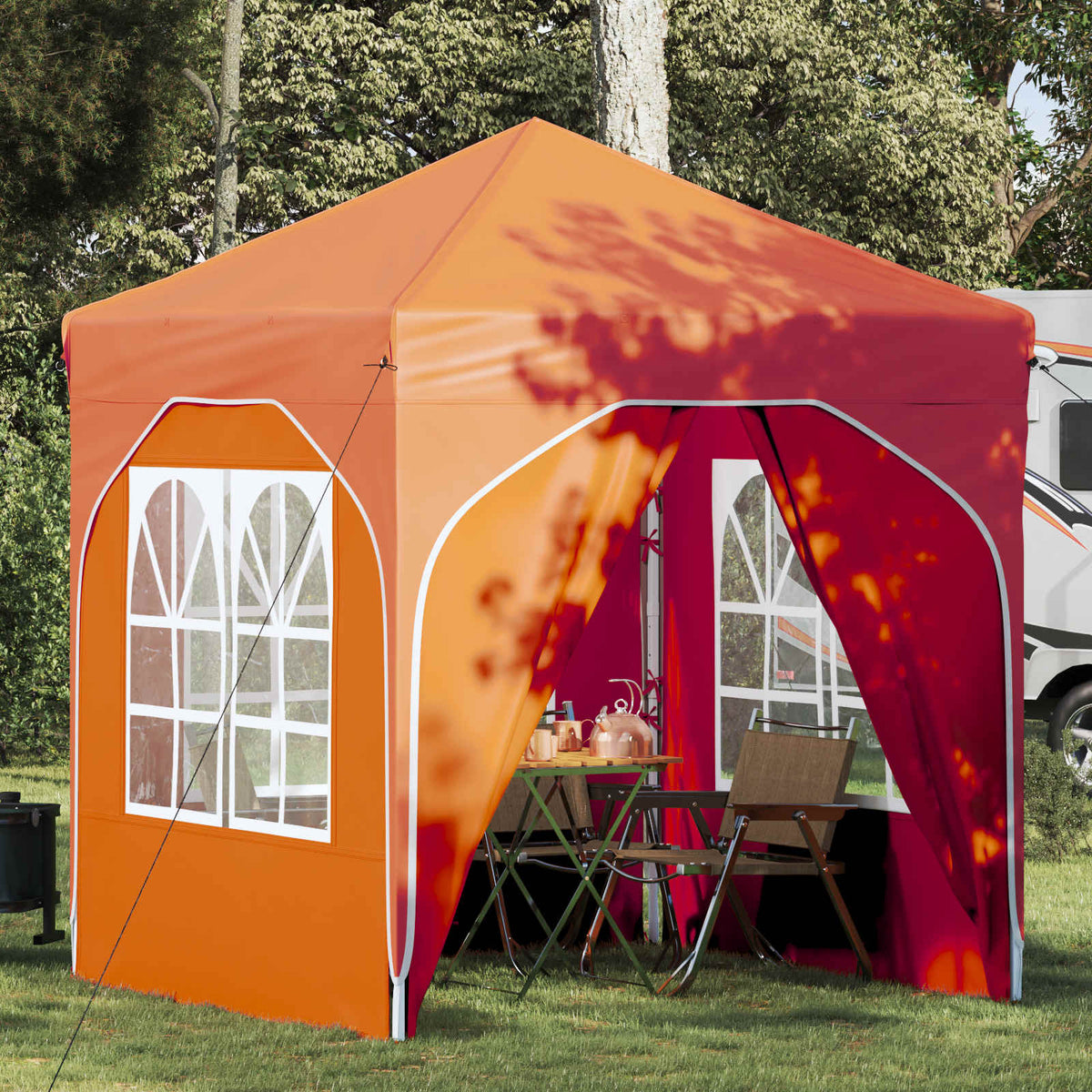 Pop-up Partyzelt 192 x 192 x 245 cm Orange