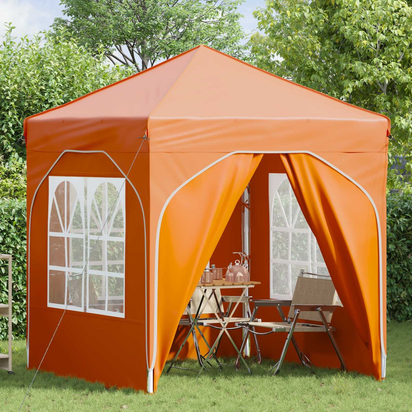 Pop-up Partyzelt 192 x 192 x 245 cm Orange