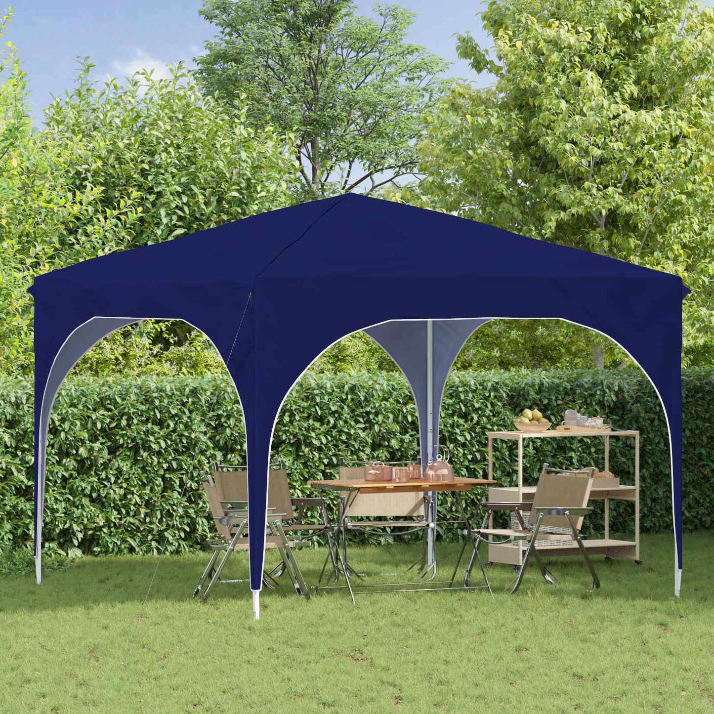 Pop-up Partyzelt 290 x 290 x 245 cm Blau