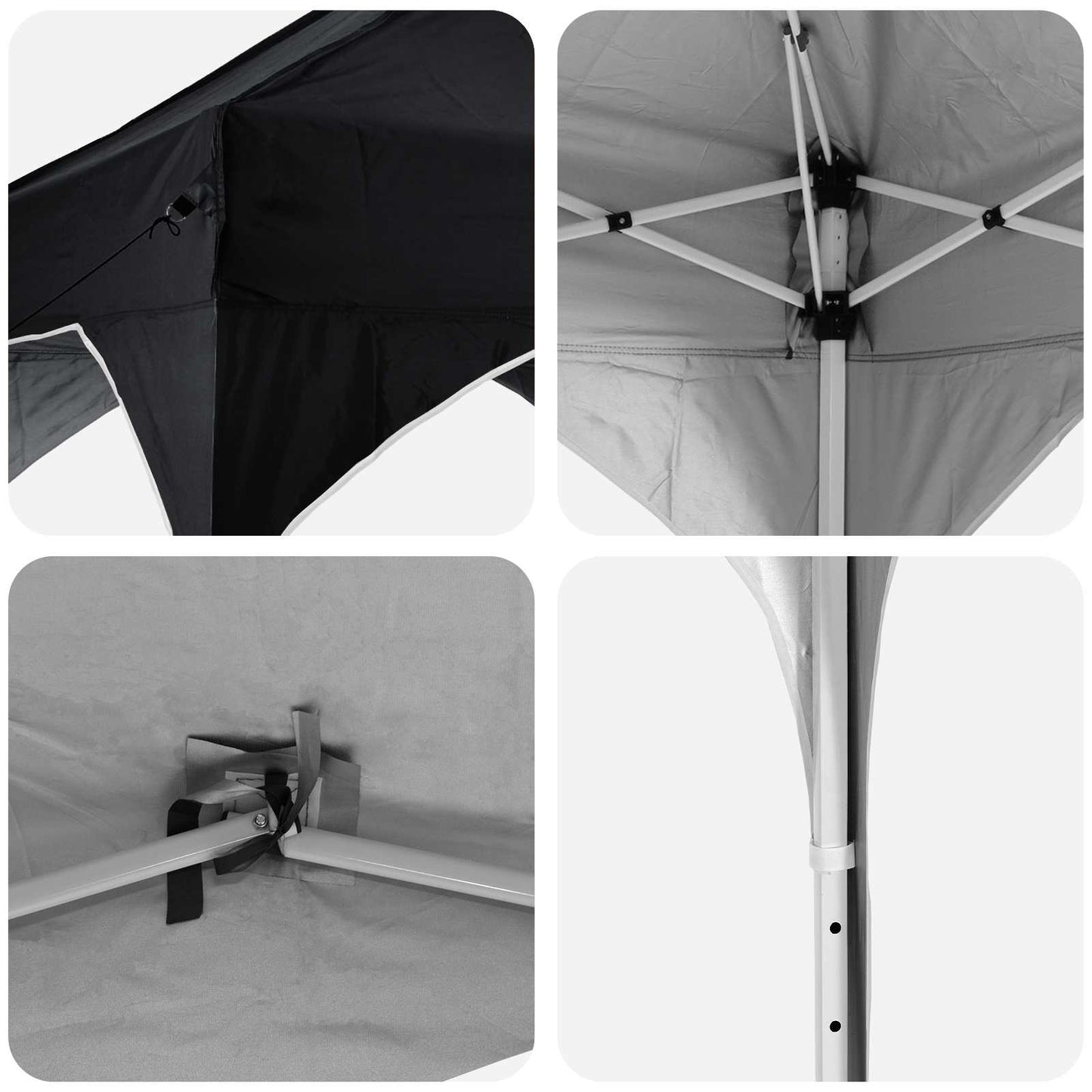 Pop-up Partyzelt 290 x 290 x 245 cm Antrazit