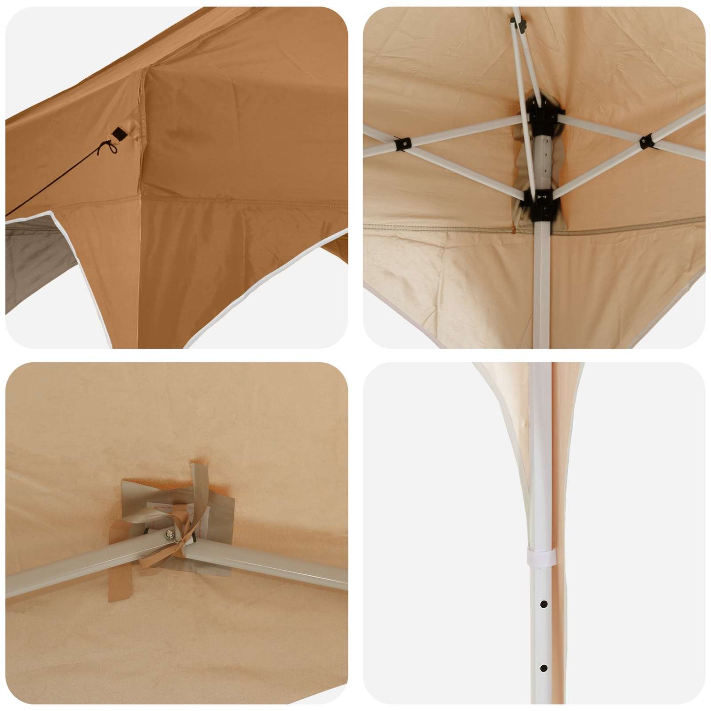 Pop-up Partyzelt 290 x 290 x 245 cm Beige