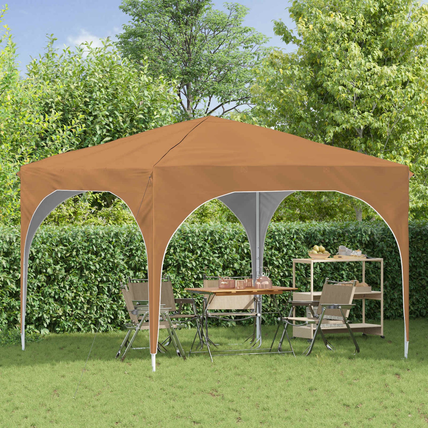 Pop-up Partyzelt 290 x 290 x 245 cm Beige