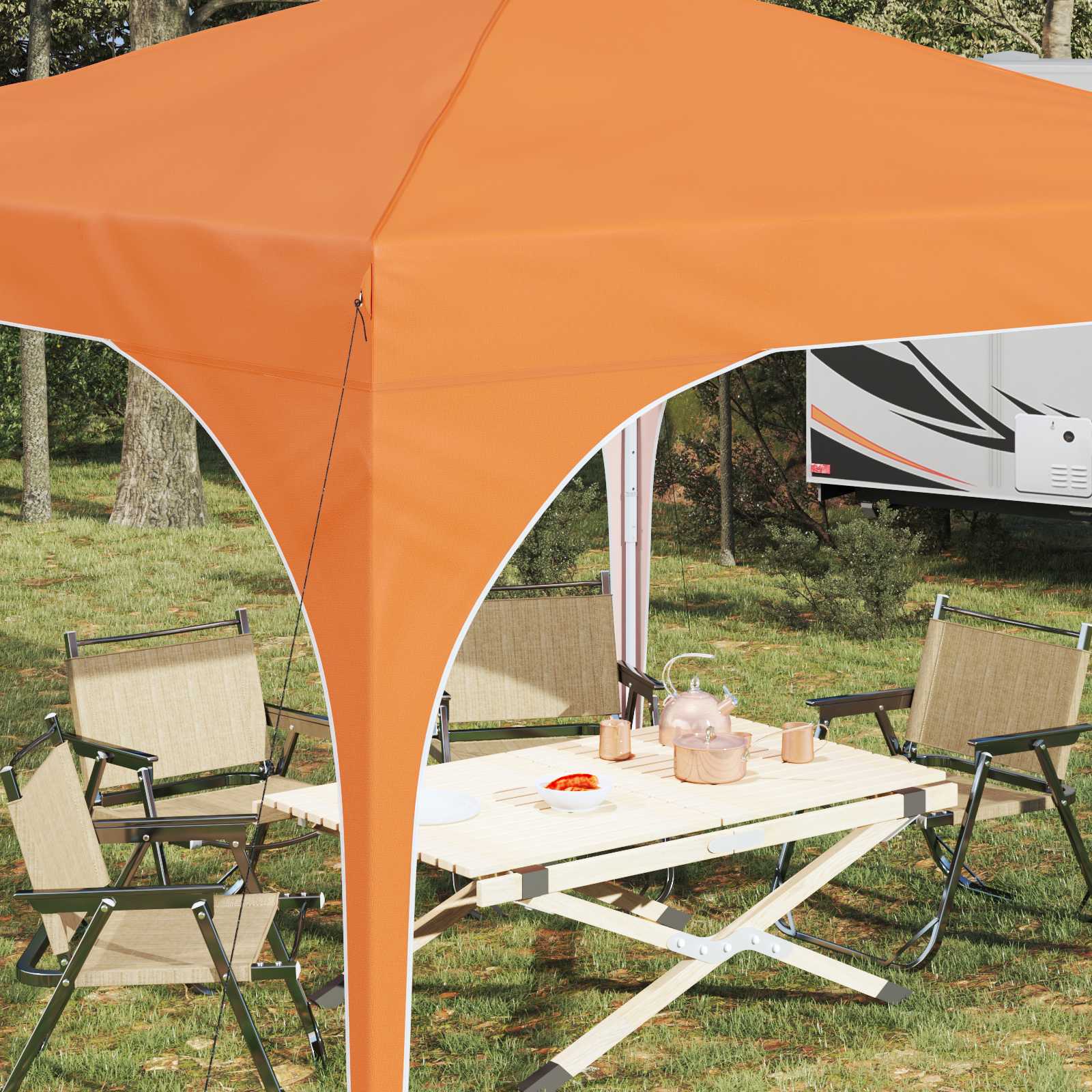 Pop-up Partyzelt 290 x 290 x 245 cm Orange