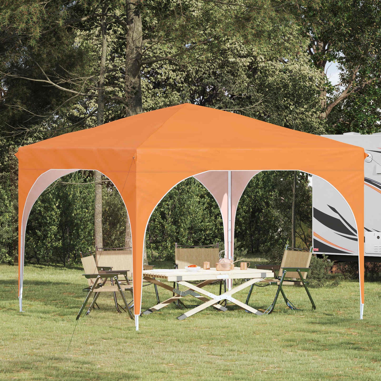 Pop-up Partyzelt 290 x 290 x 245 cm Orange