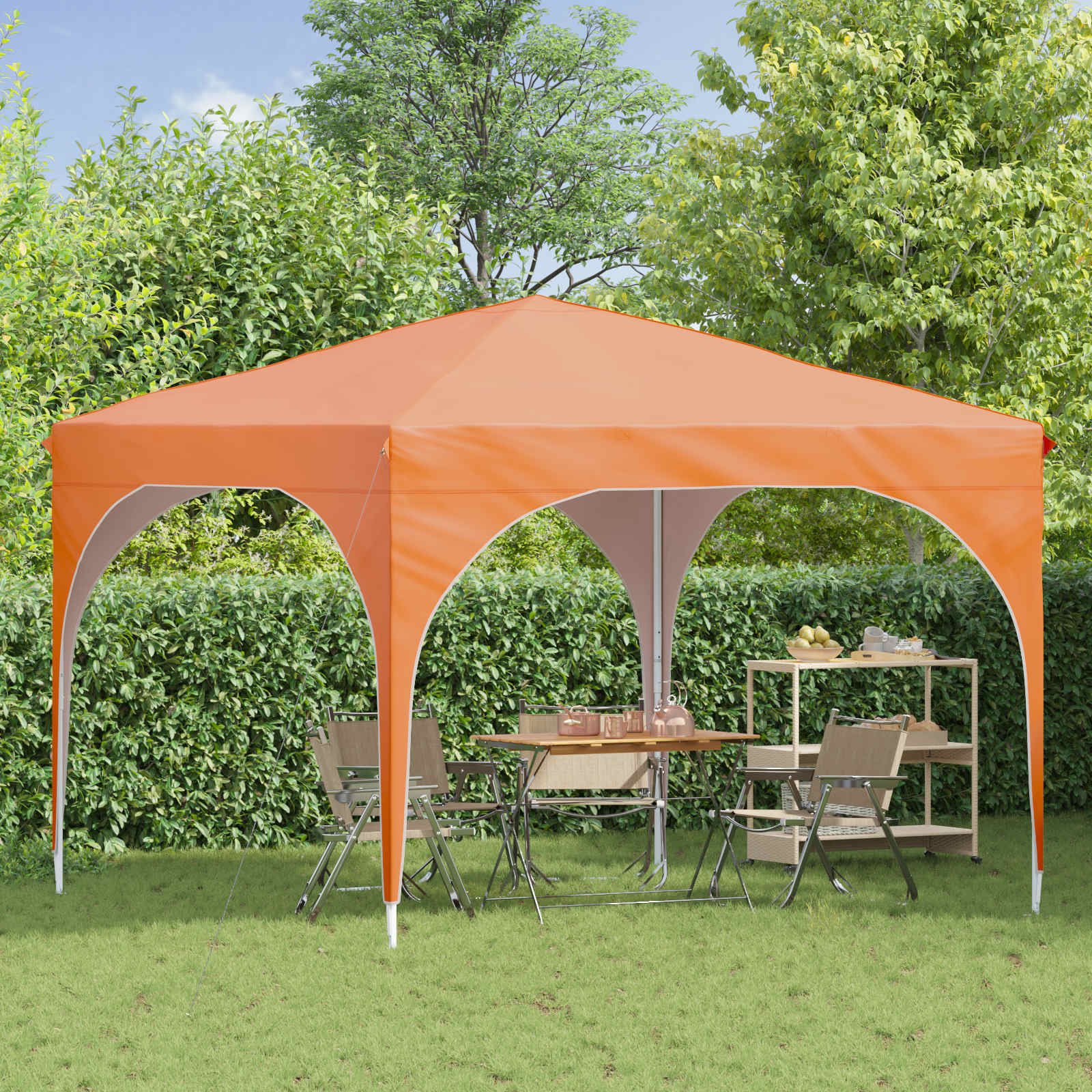 Pop-up Partyzelt 290 x 290 x 245 cm Orange