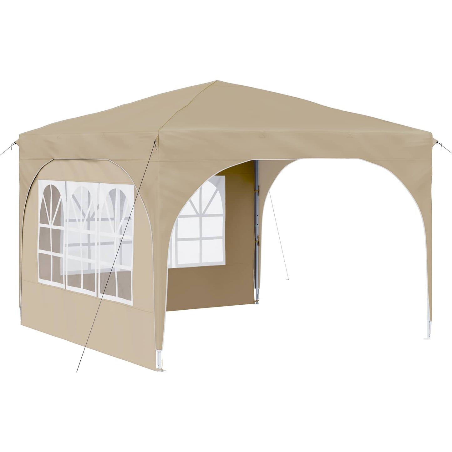 Pop-up Partyzelt 290 x 290 x 245 cm Creme