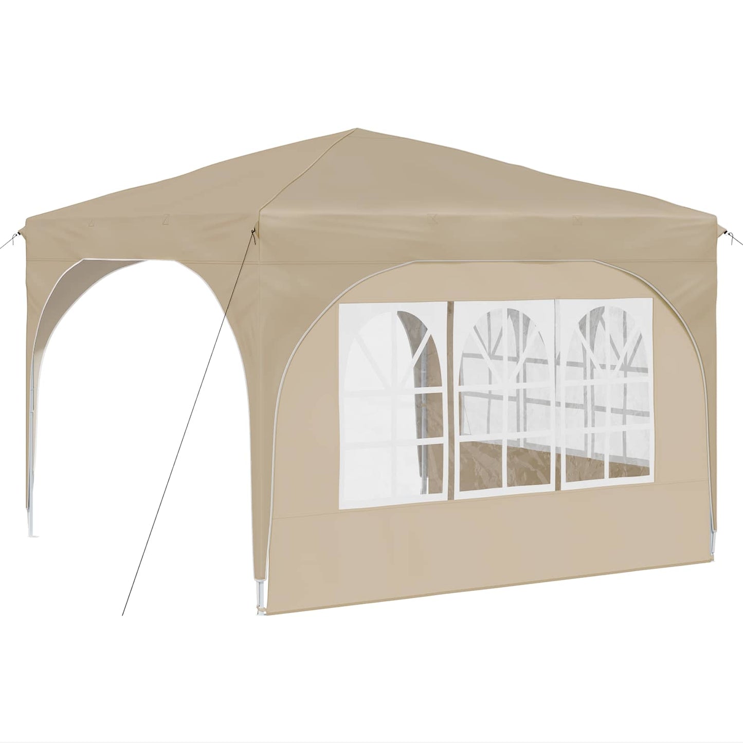 Pop-up Partyzelt 290 x 290 x 245 cm Creme