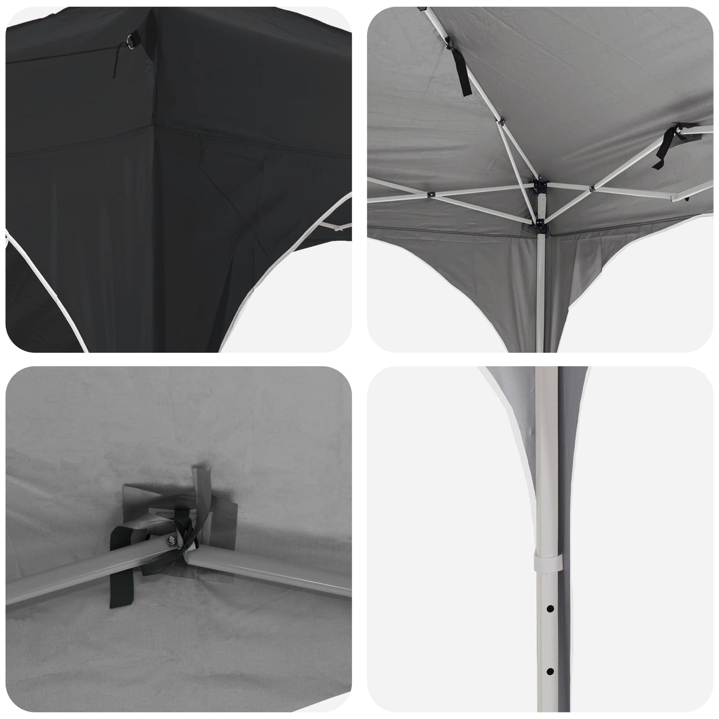Pop-up Partyzelt 290 x 290 x 245 cm Antrazit