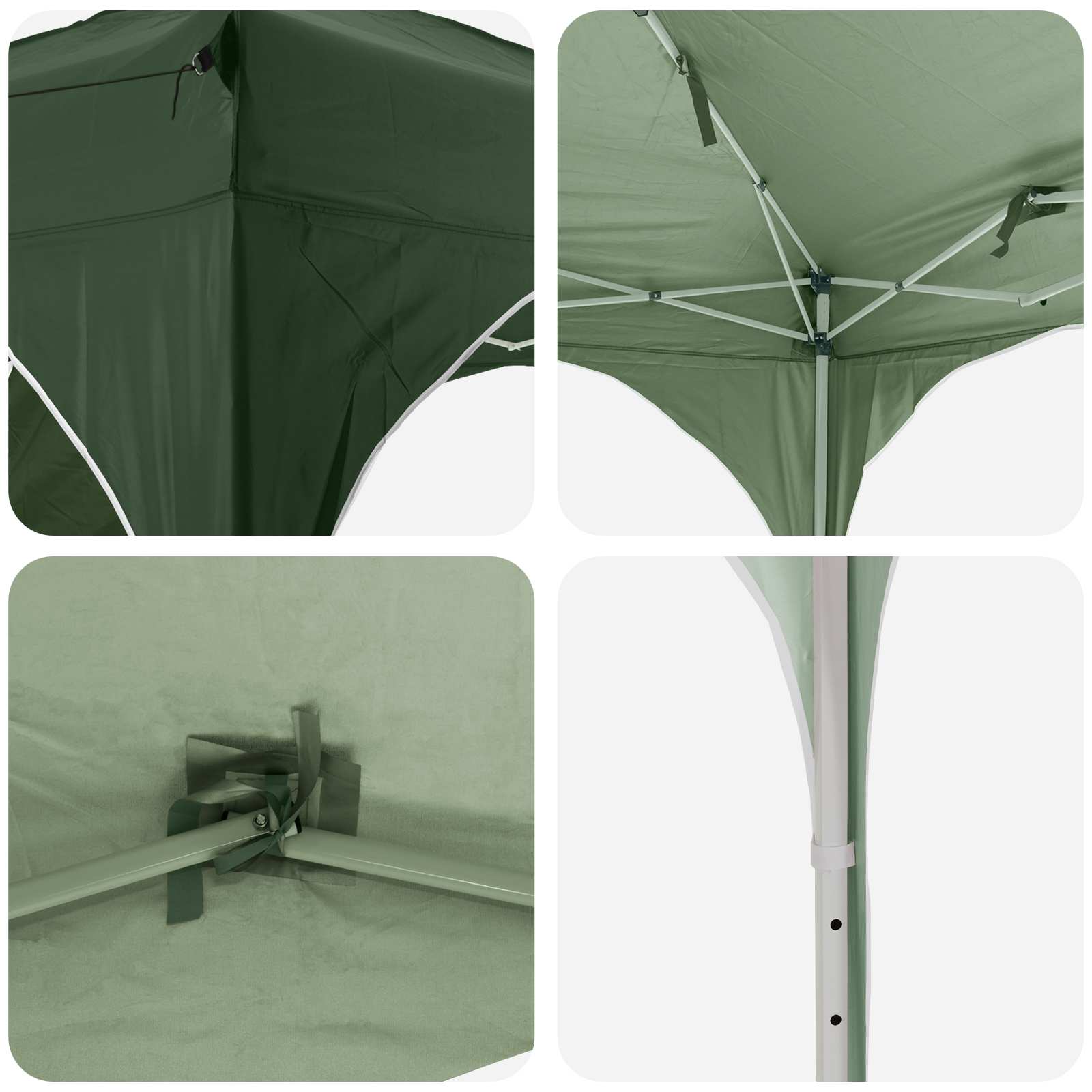 Pop-up Partyzelt 290 x 290 x 245 cm Grün