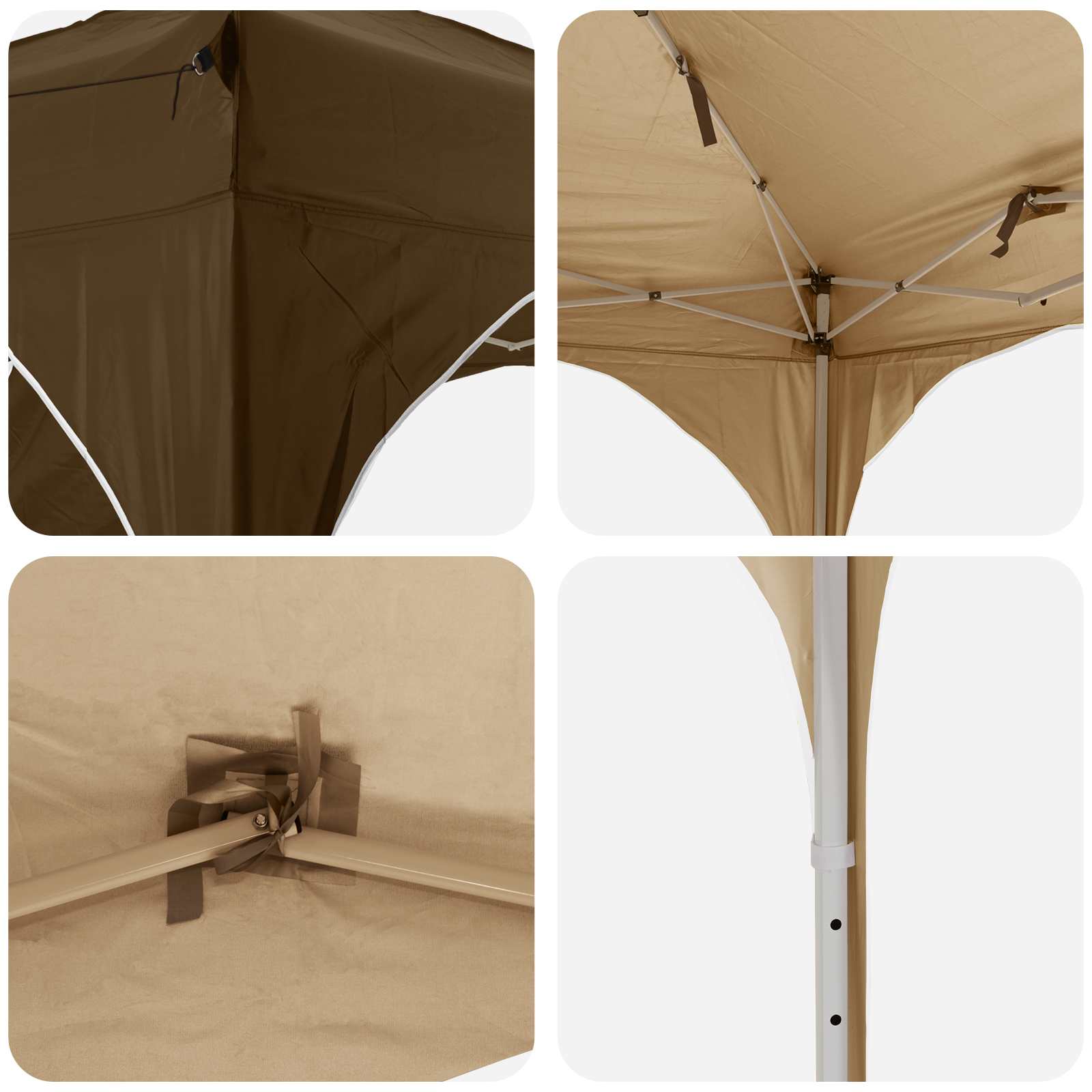 Pop-up Partyzelt 290 x 290 x 245 cm Taupe