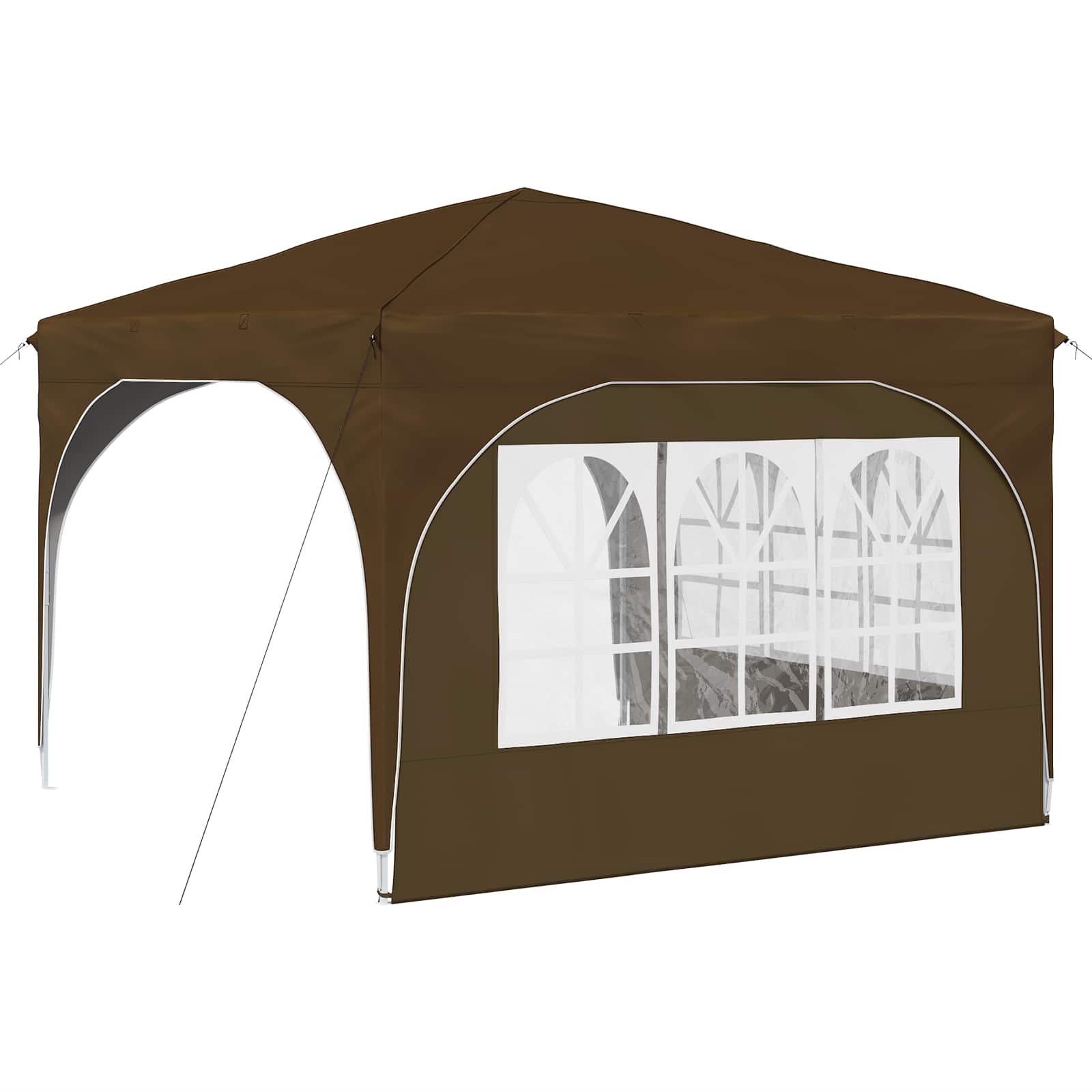 Pop-up Partyzelt 290 x 290 x 245 cm Taupe