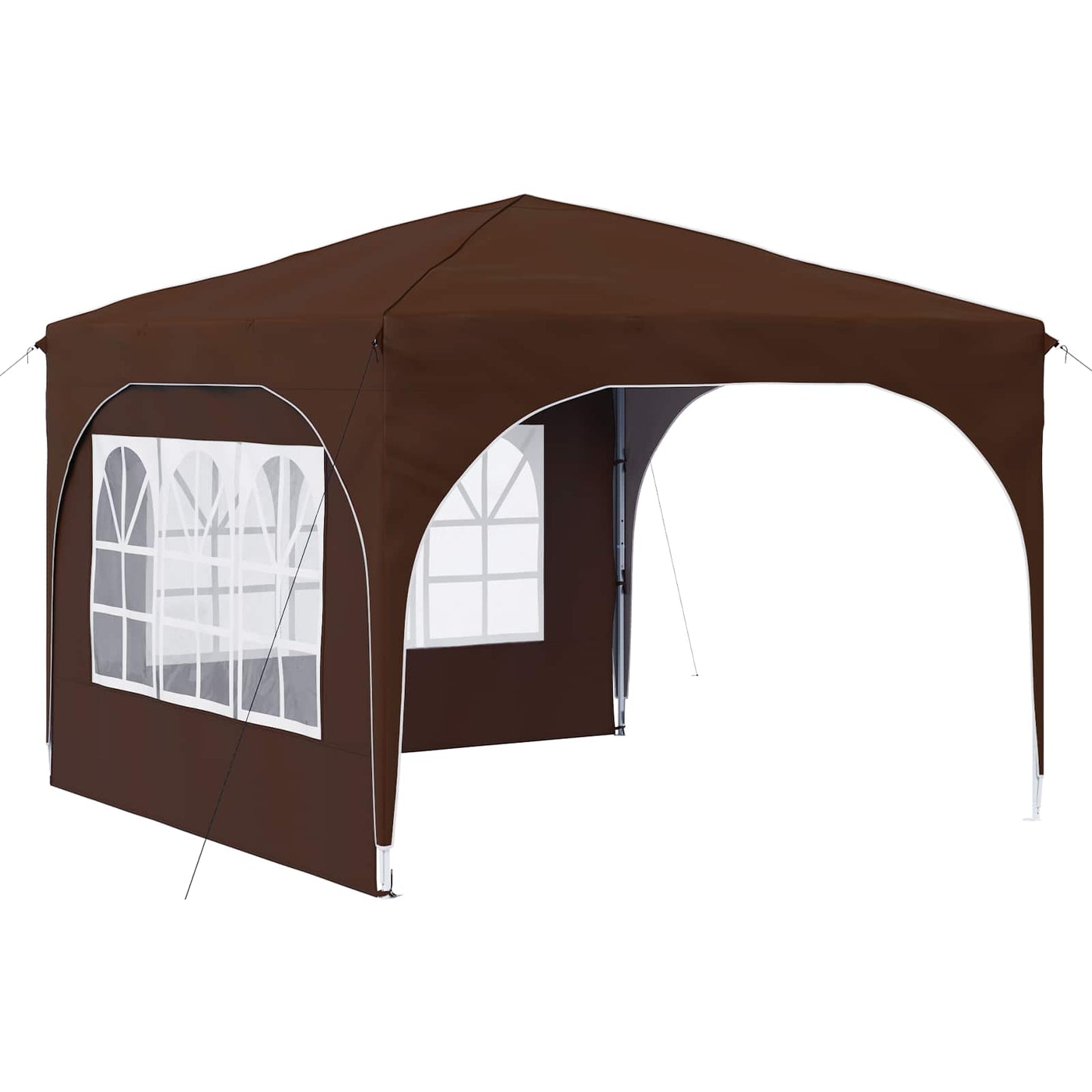 Pop-up Partyzelt 290 x 290 x 245 cm Braun