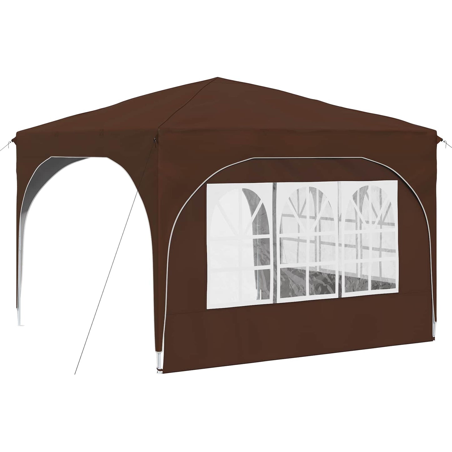 Pop-up Partyzelt 290 x 290 x 245 cm Braun