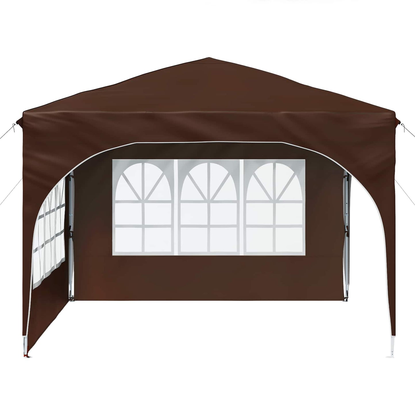 Pop-up Partyzelt 290 x 290 x 245 cm Braun