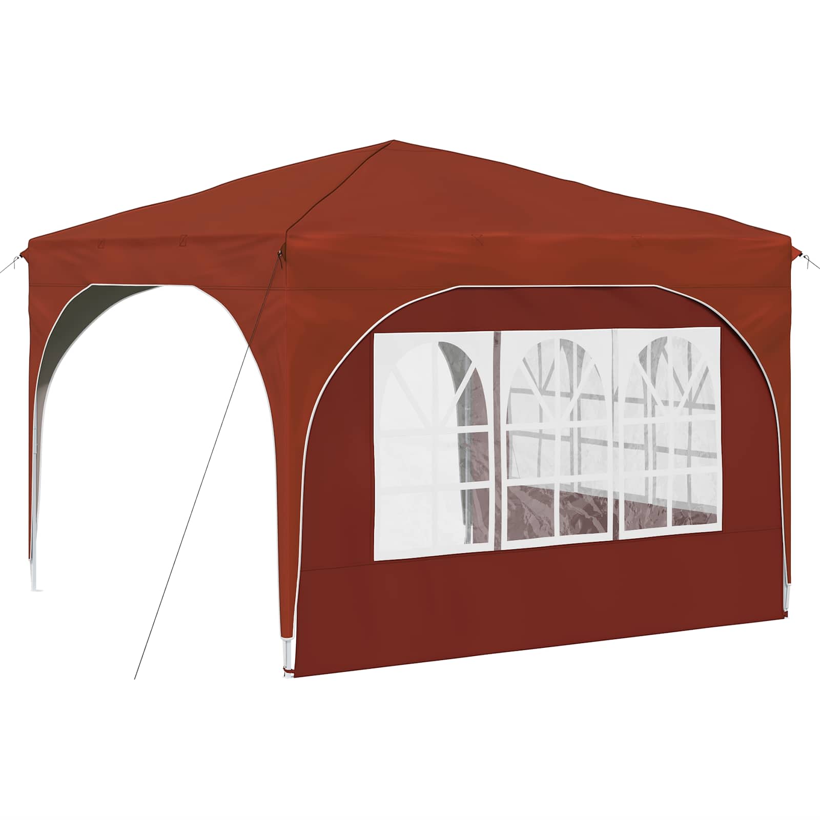 Pop-up Partyzelt 290 x 290 x 245 cm Terrakotta