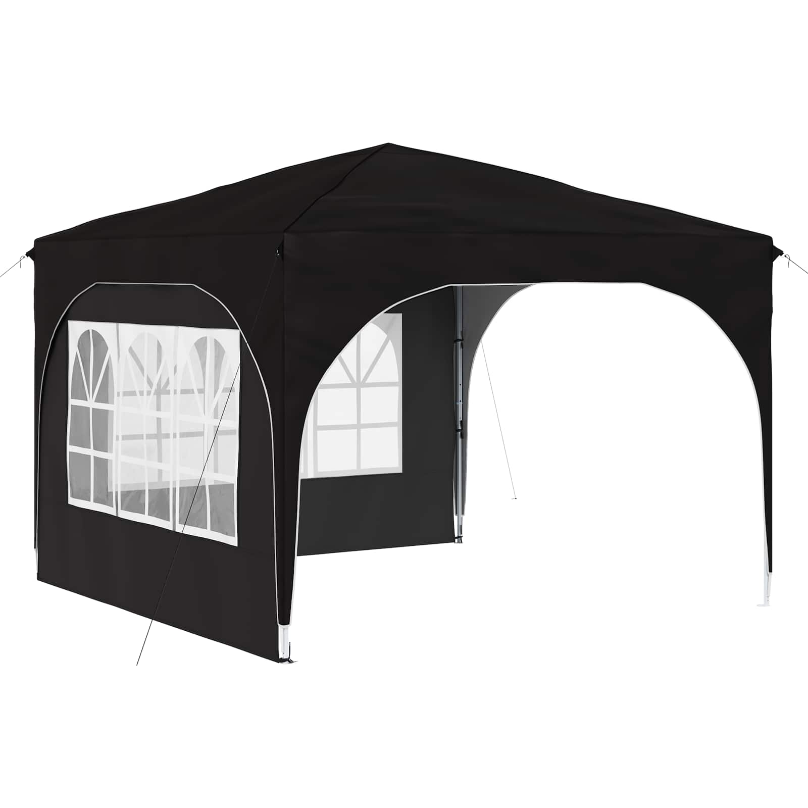 Pop-up Partyzelt 290 x 290 x 245 cm Schwarz
