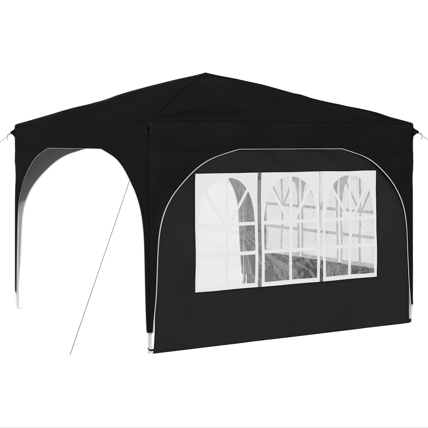 Pop-up Partyzelt 290 x 290 x 245 cm Schwarz