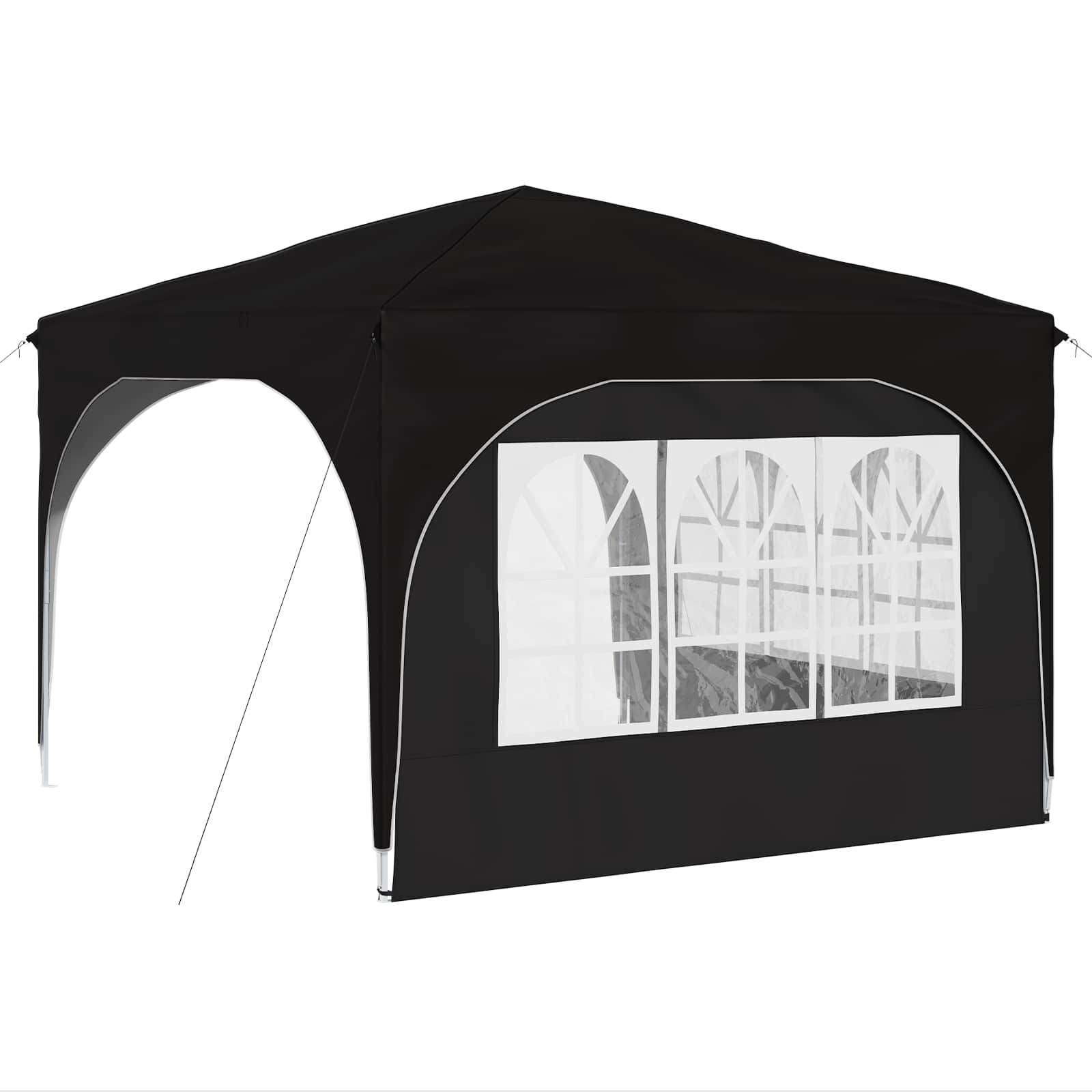Pop-up Partyzelt 290 x 290 x 245 cm Schwarz