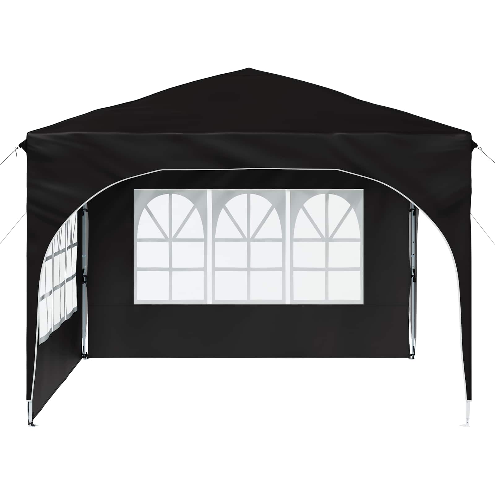 Pop-up Partyzelt 290 x 290 x 245 cm Schwarz