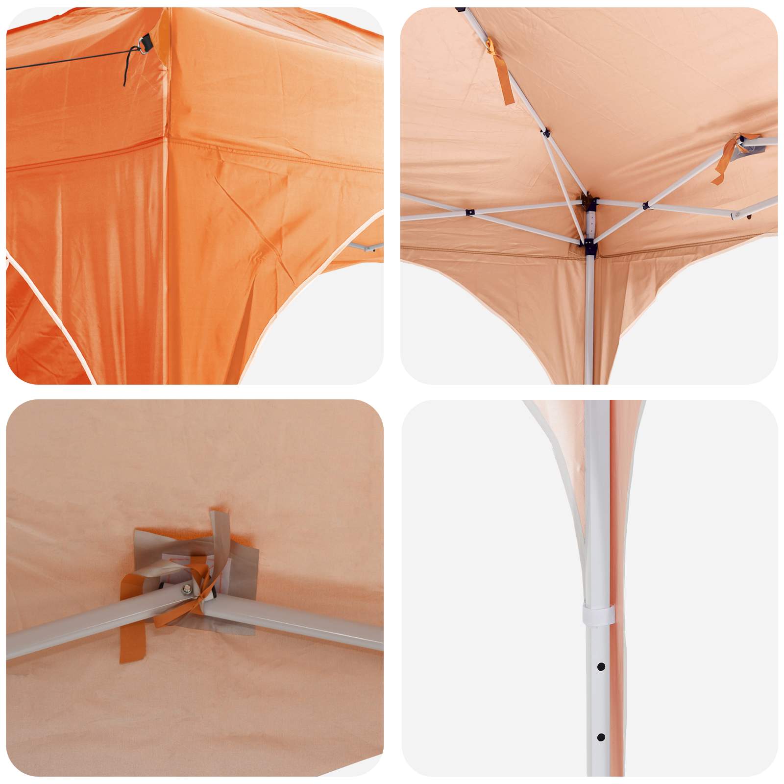 Pop-up Partyzelt 290 x 290 x 245 cm Orange