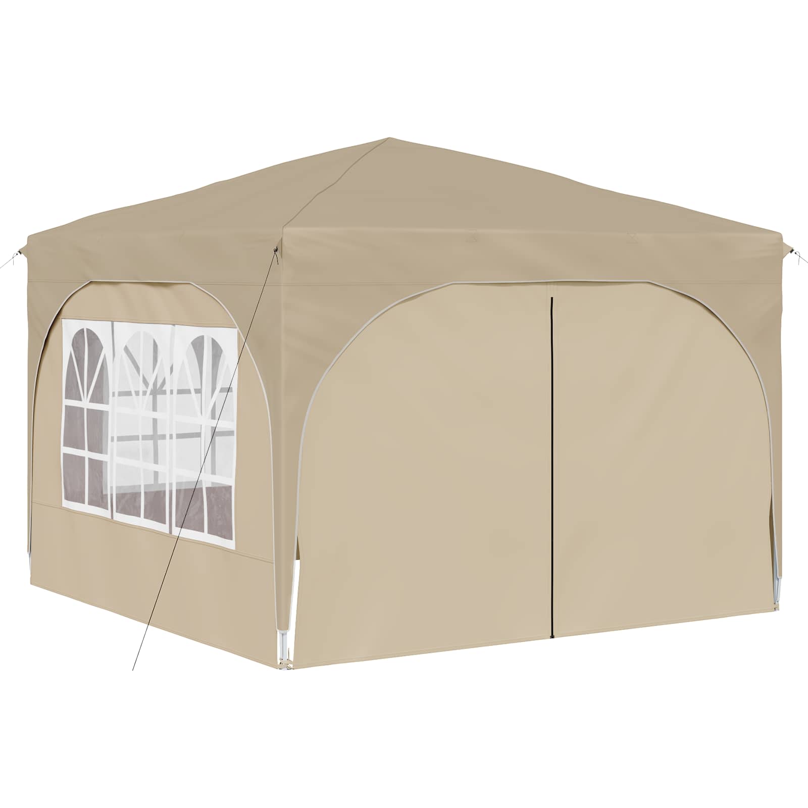 Pop-up Partyzelt 290 x 290 x 245 cm Creme
