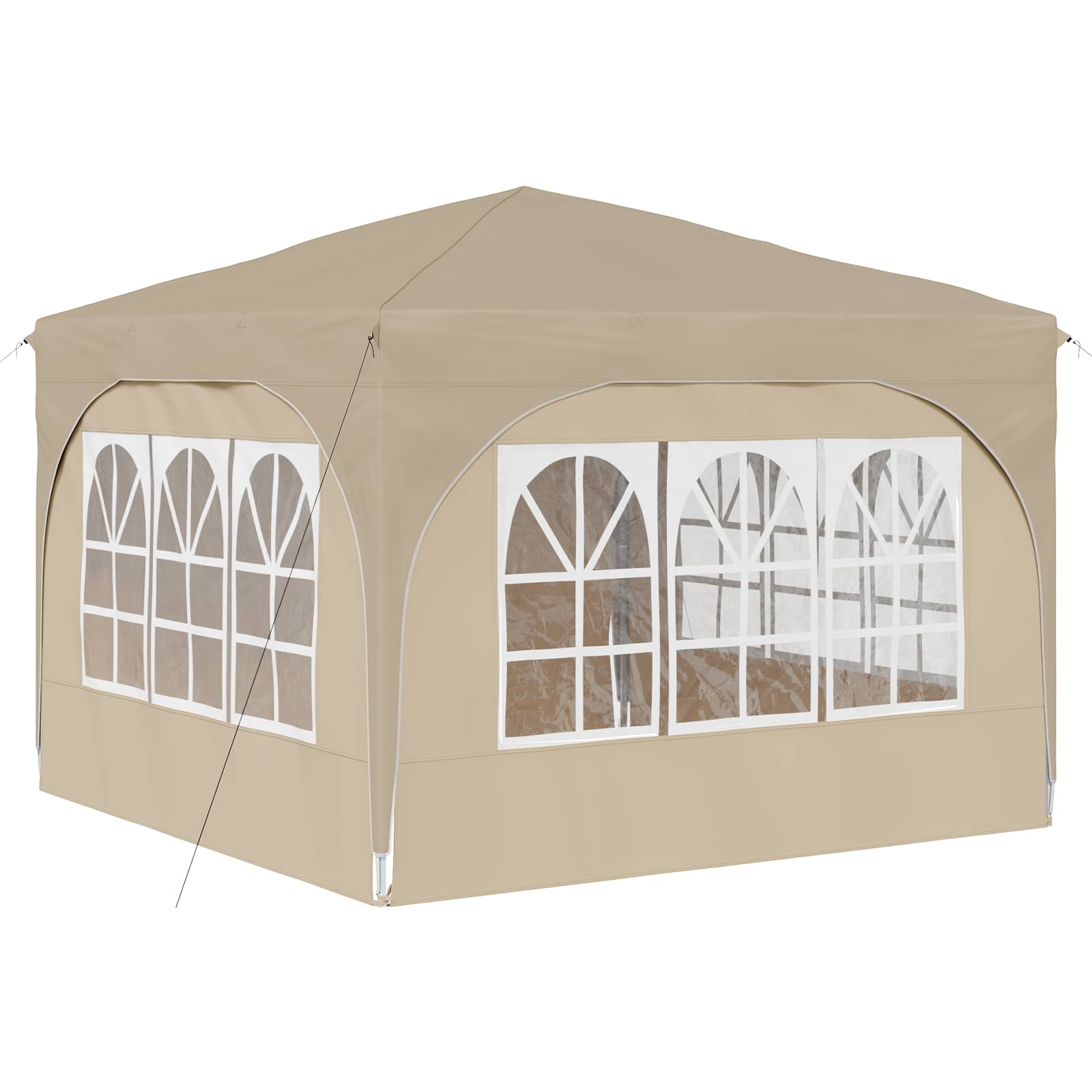 Pop-up Partyzelt 290 x 290 x 245 cm Creme