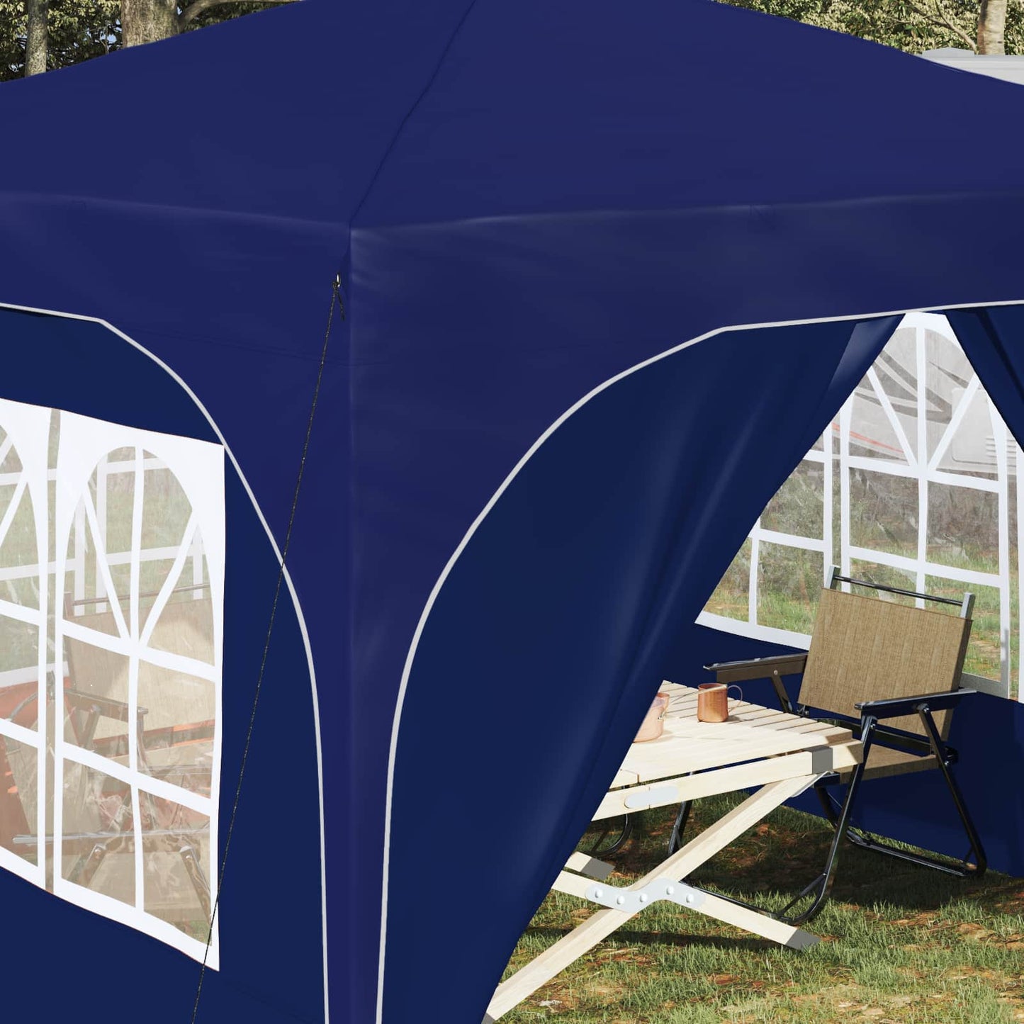 Pop-up Partyzelt 290 x 290 x 245 cm Blau