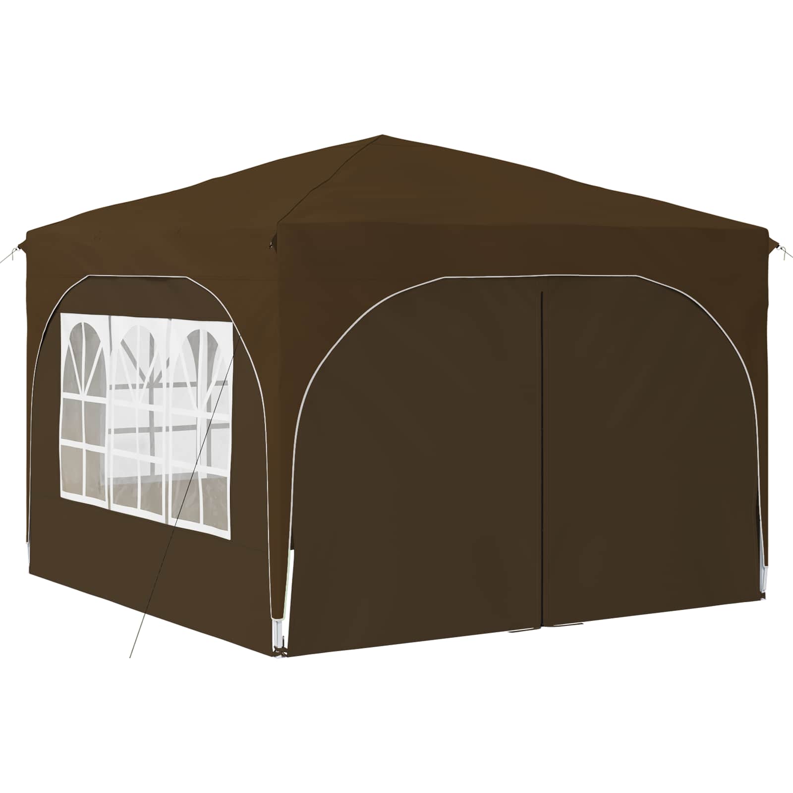 Pop-up Partyzelt 290 x 290 x 245 cm Taupe