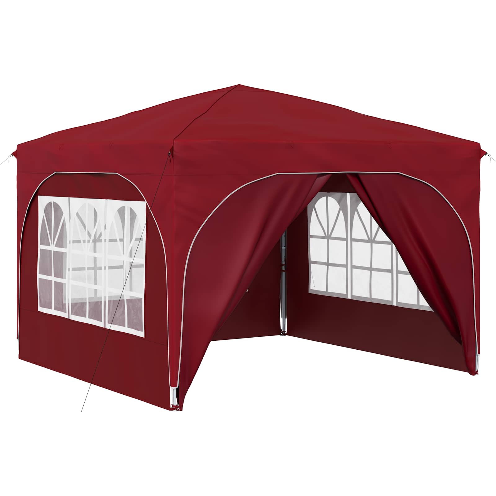 Pop-up Partyzelt 290 x 290 x 245 cm Bordeauxrot