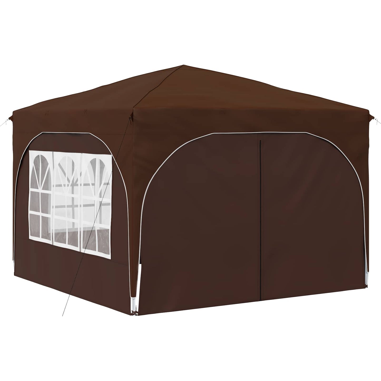Pop-up Partyzelt 290 x 290 x 245 cm Braun
