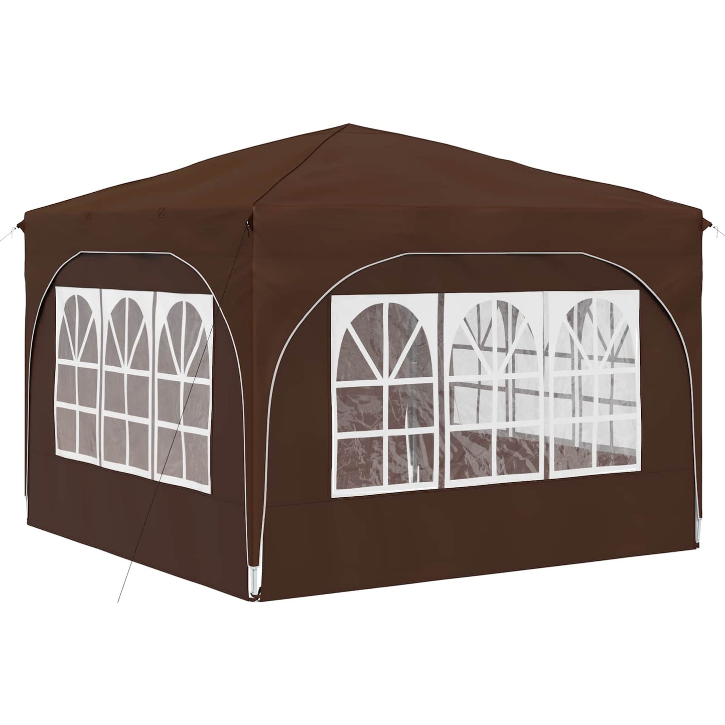 Pop-up Partyzelt 290 x 290 x 245 cm Braun