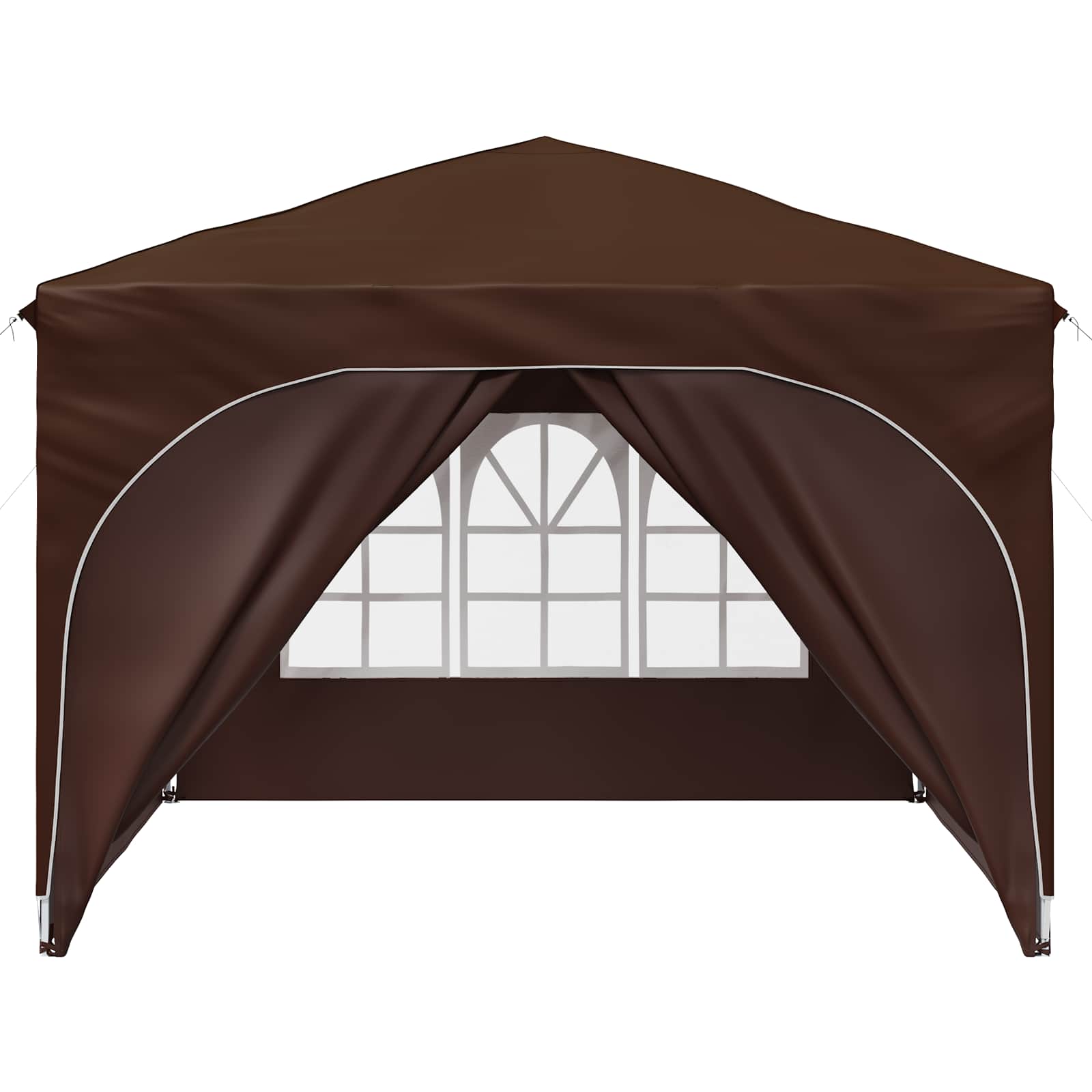 Pop-up Partyzelt 290 x 290 x 245 cm Braun